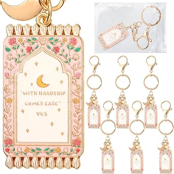 Islamic Keychain Gifts Bulk Plated Enamel Muslim Keychain Islamic Gifts for Women Men