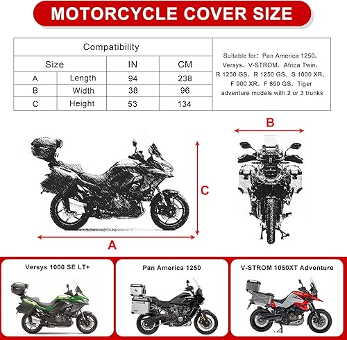 Miniatura 2 de Funda impermeable para motocicleta Harley Davidson Pan America 1250 Special Adventure Touring Modelos Accesorios de motocicleta con agujero de