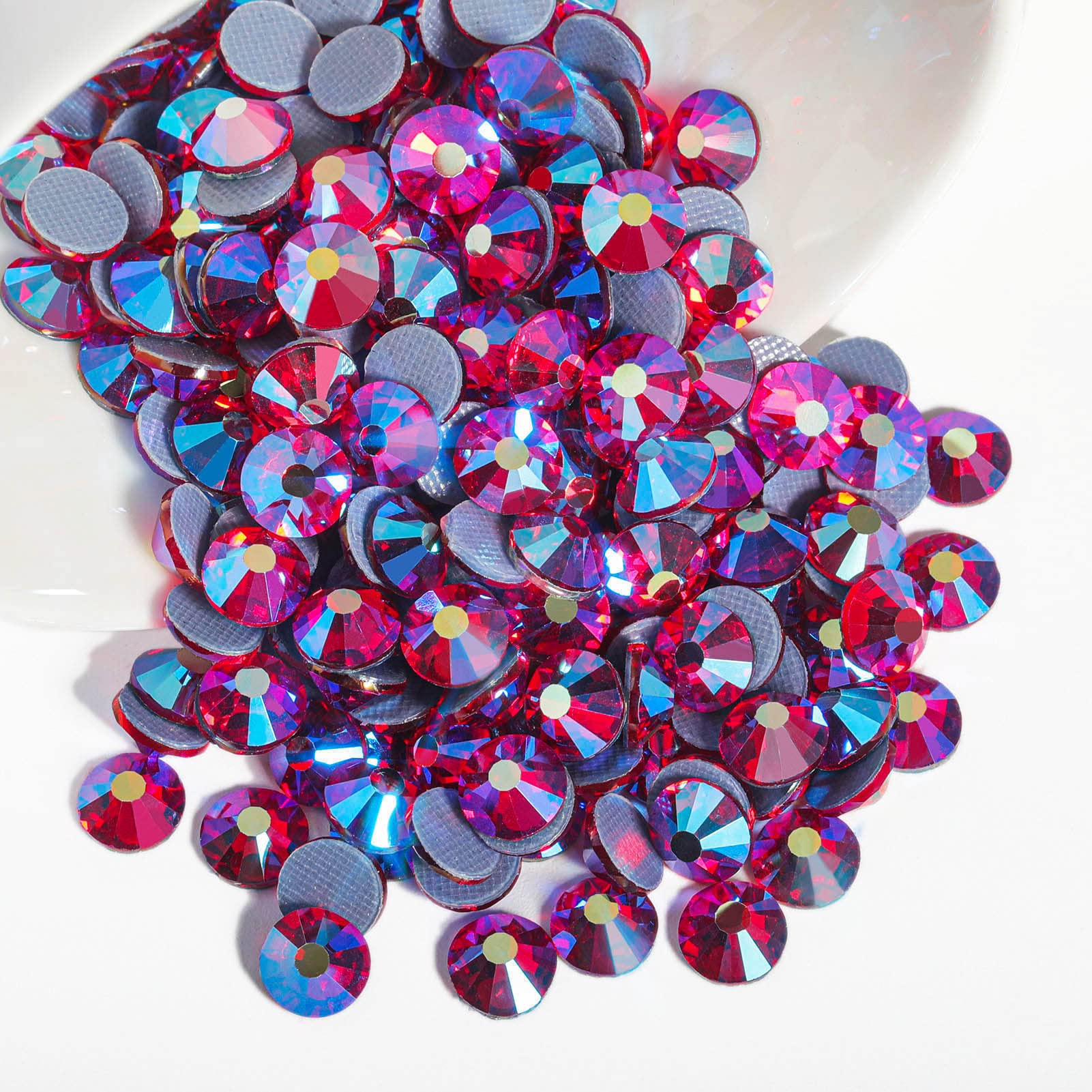 Beadsland Hotfix Rhinestones, 1440pcs Flatback Crystal Rhinestones for Crafts Clothes DIY Decorations Light Siam AB, SS16, 3.8-4.0mm - Image 2