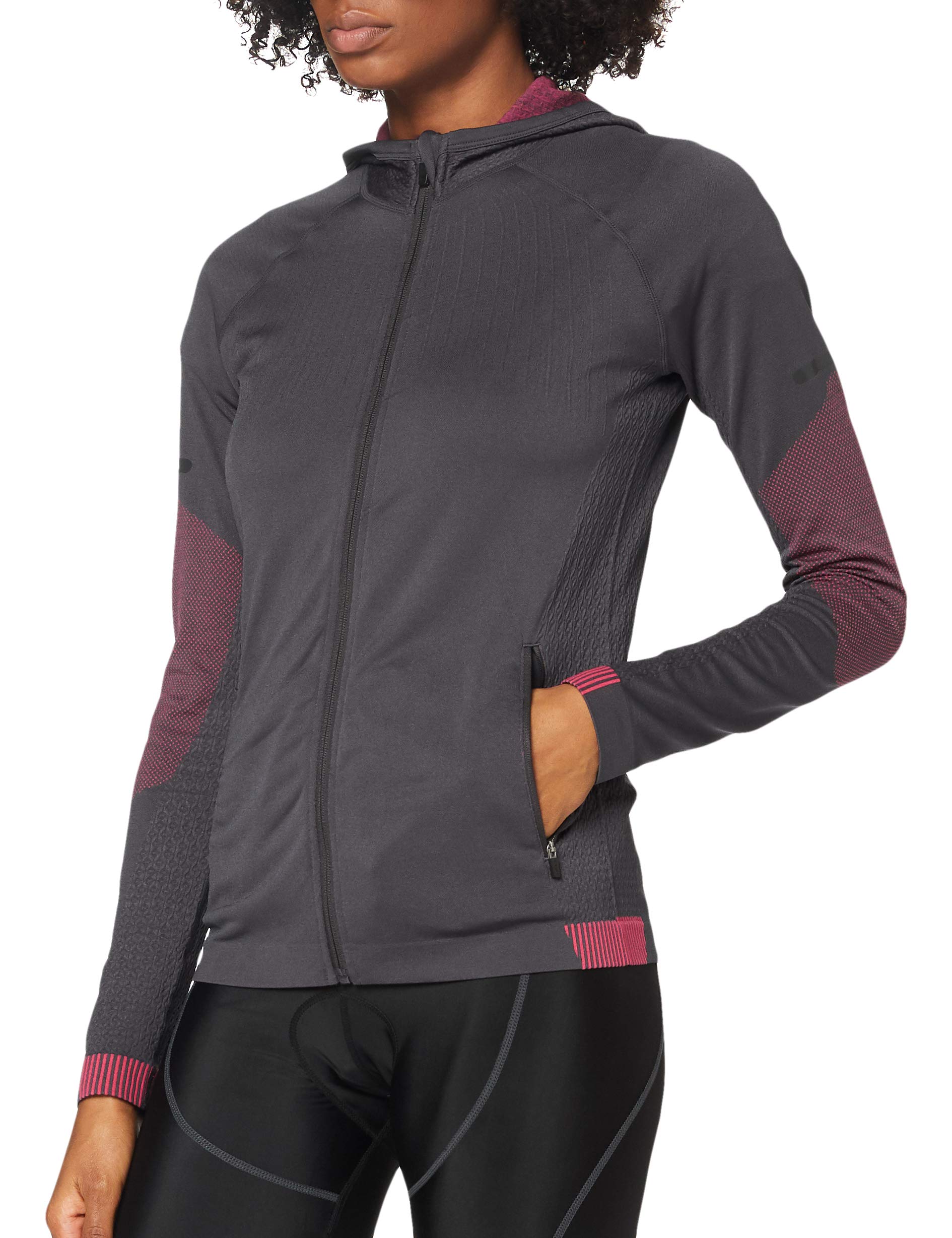 For.Bicy Companion Women's Urban Hoodie, women's, O101307, Titanium/Fuchsia, S