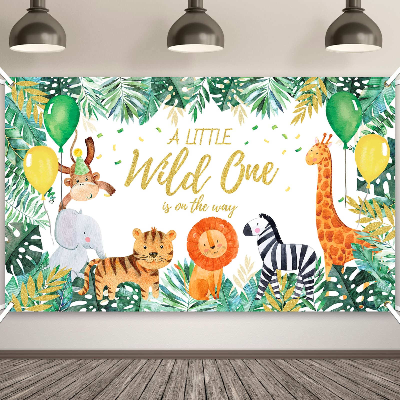 Jungle Backdrop Party Decors Wild One Background for 1st Birthday
