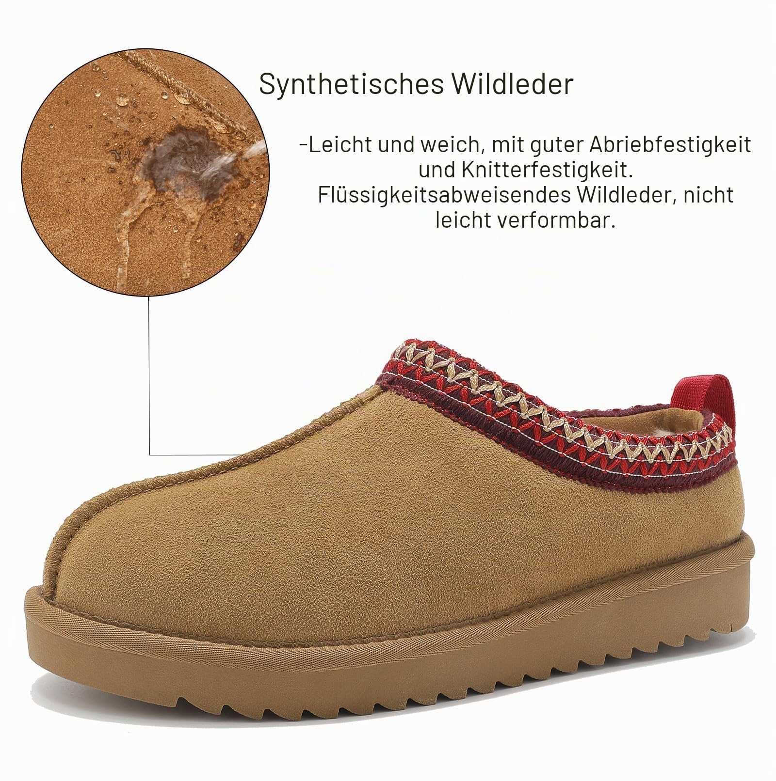 Meik Mangni Damen Hausschuhe Winter 36-43 EU | Warm Gefüttert, Flache Plüsch Pantoffeln, Rutschfeste Slipper, Drinnen und Draußen