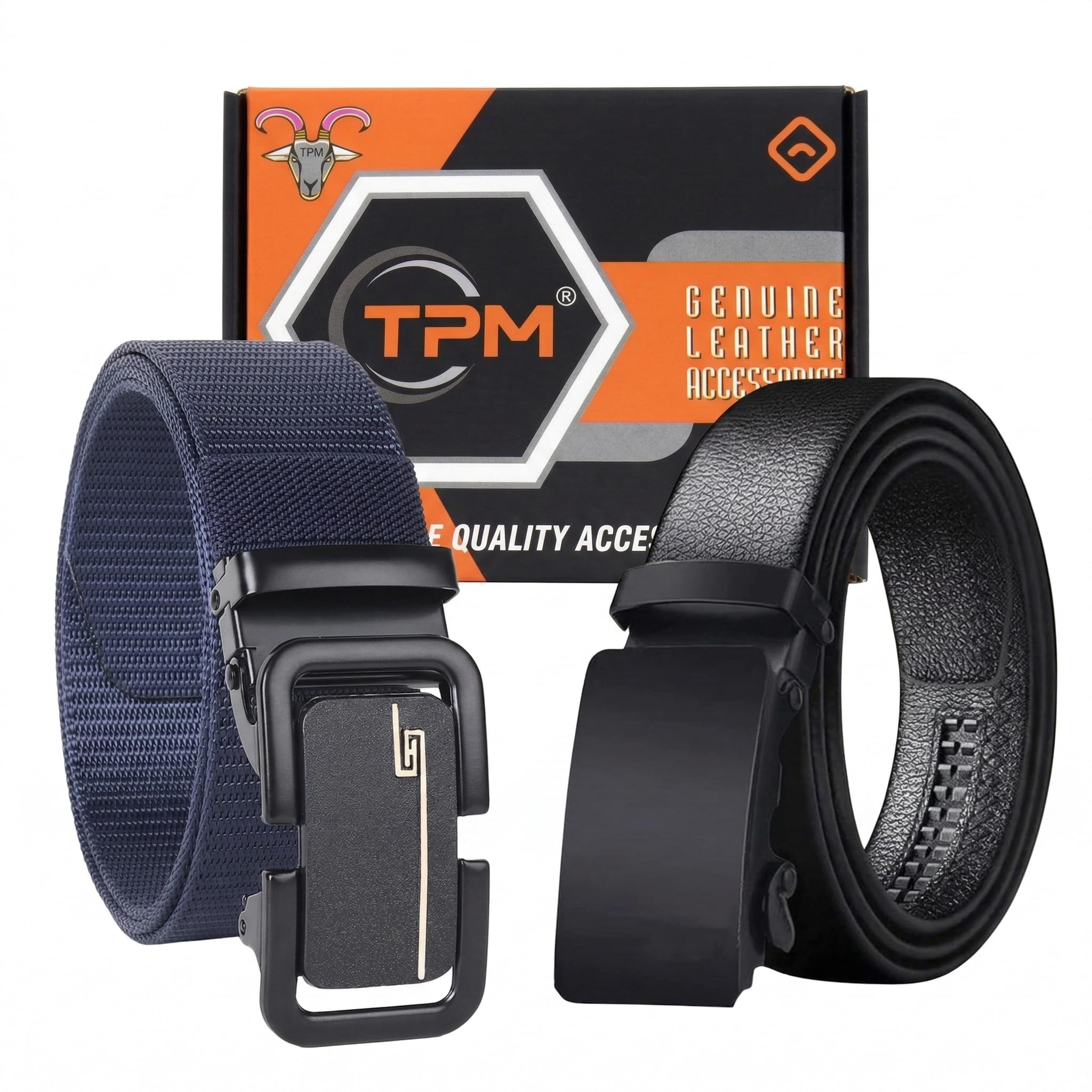 tpm UrbanForce Combo Belt for Men – Pack of 2 Nylon Belts with Premium Metal Buckles | Adjustable, Durable & Stylish for Casual, Outdoor & Daily Wear | Gift Box-picture-12