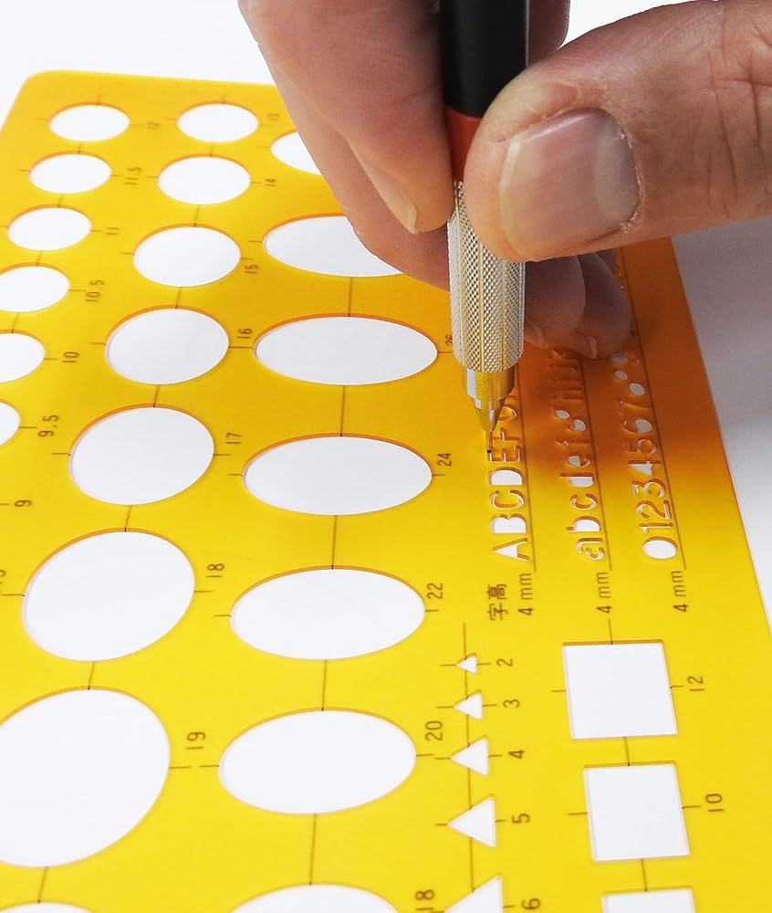 Amazon | ウチダ テンプレート No.110 組合せ定規 1-843-0110