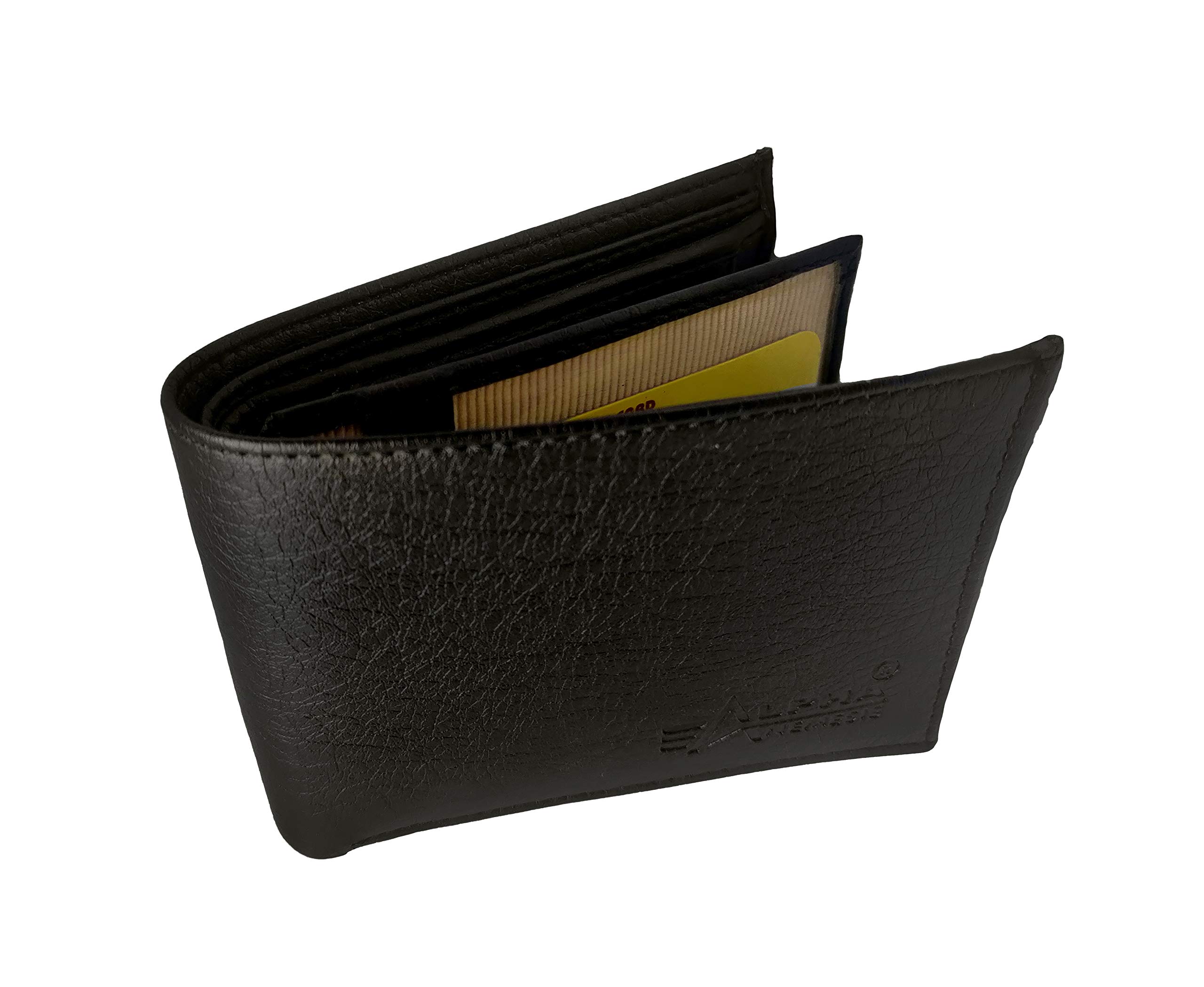 Alpha Nemesis Men's Black Leather Wallet (Basic)