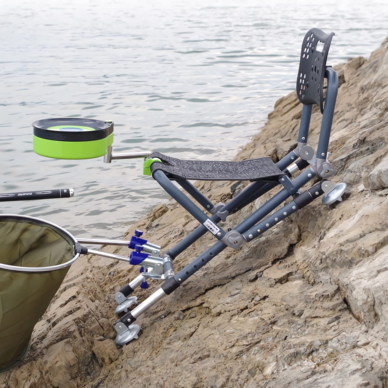 キャンプチェア調節可能なバックレッグと上昇可能な脚の釣り椅子の斜面の岩の干しのキャンプのスツールシートを保持する300ポンドS＆L芝生の椅子(Size:Aluminum Amazon.co.jp: キャンプチェア 調節可能なバックレッグと上昇可能な脚