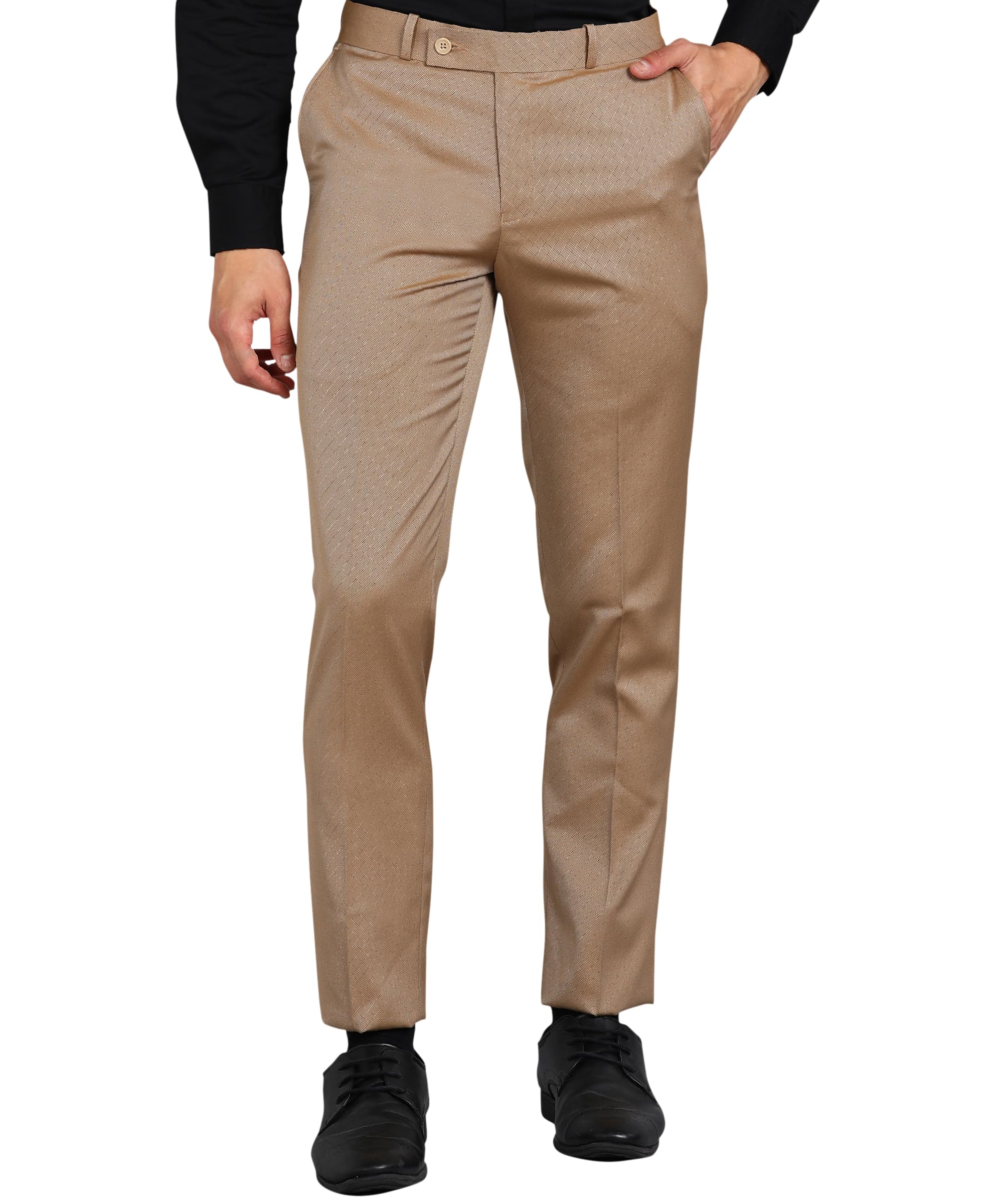 Stylish Slim Fit Polyester Formal Pant for Men | Mens Fashion Pin Checks Wear Dress Trousers Pants for Office or Party-image-23