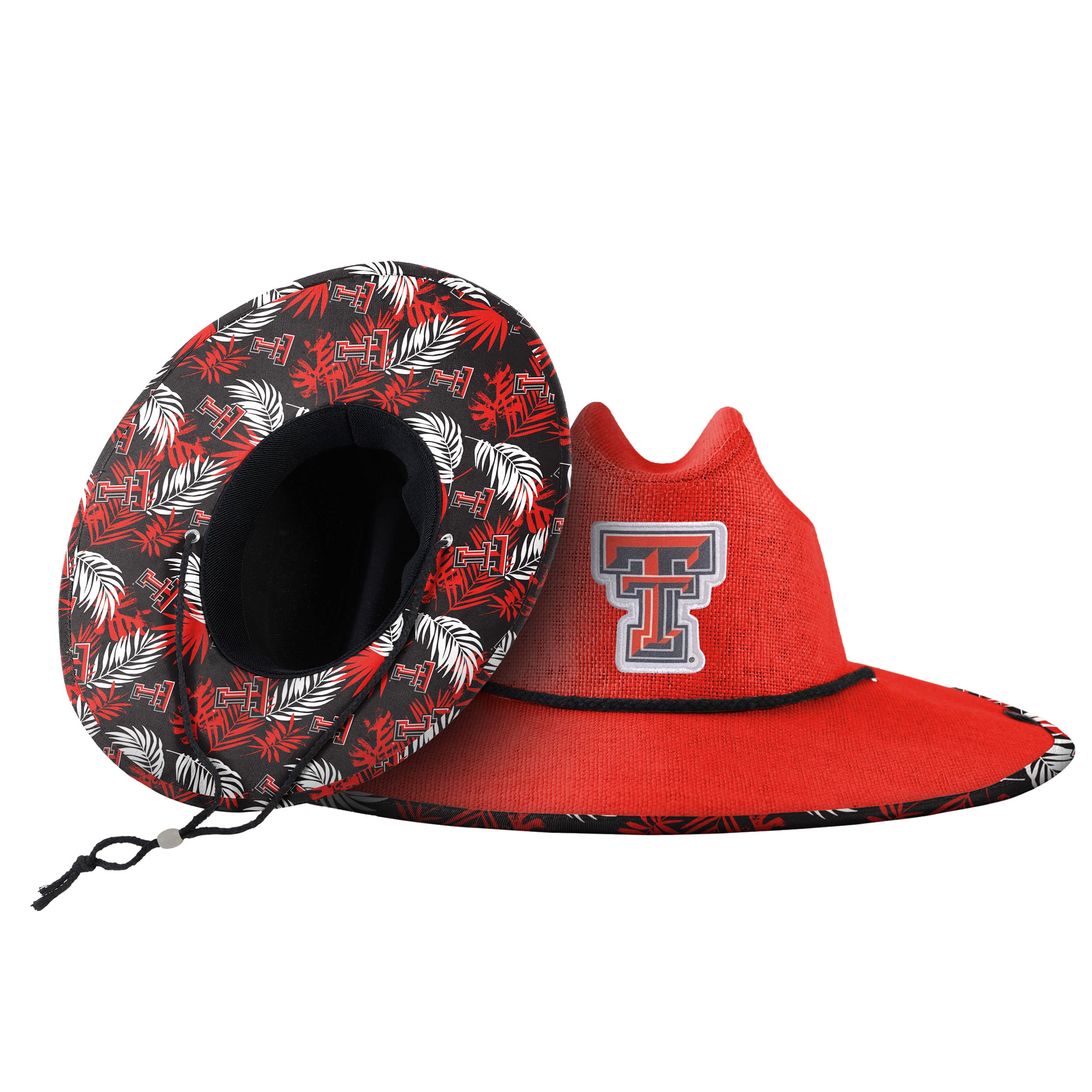 FOCO Texas Tech Red Raiders NCAA Team Color Straw Hat