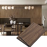 Vista 15 de Woody Walls Paneles de pared de madera acústica para decoración de paredes interiores, juego de 2 paneles de madera sin costuras para paredes, pared