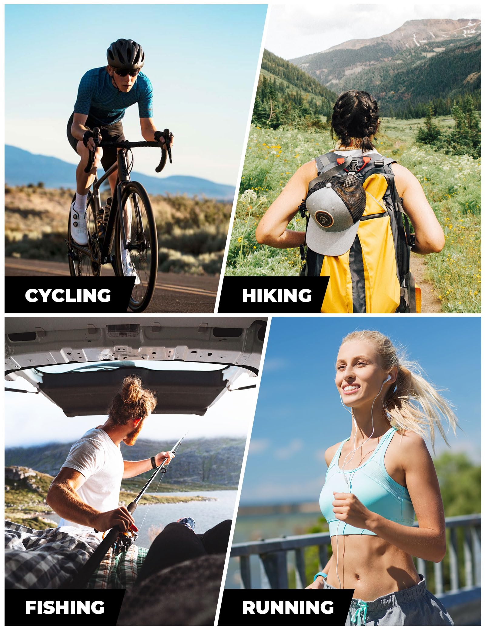 ROCKBROS Halbfinger-Fahrradhandschuhe Sommer für Damen und Herren, Elastisch & Atmungsaktiv, Anti-Rutsch- und Dämpfungspolster, ideal für Radsport, Laufen, Training, Fitness, MTB