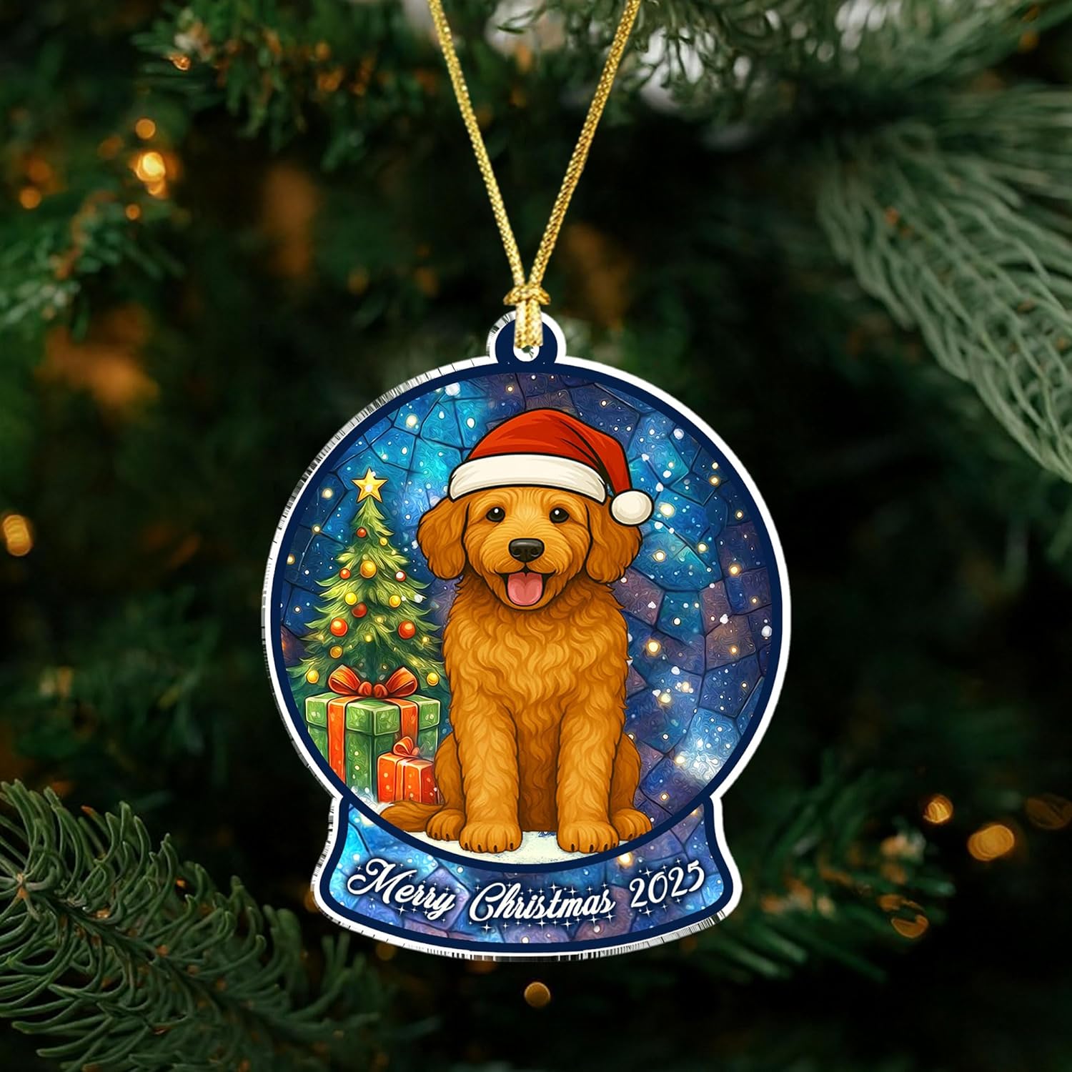 Goldendoodle Christmas Ornament 2025 – Goldendoodle Gifts for Women, Goldendoodle Ornament for Christmas Tree, Dog Lovers Holiday Decoration - Image 6
