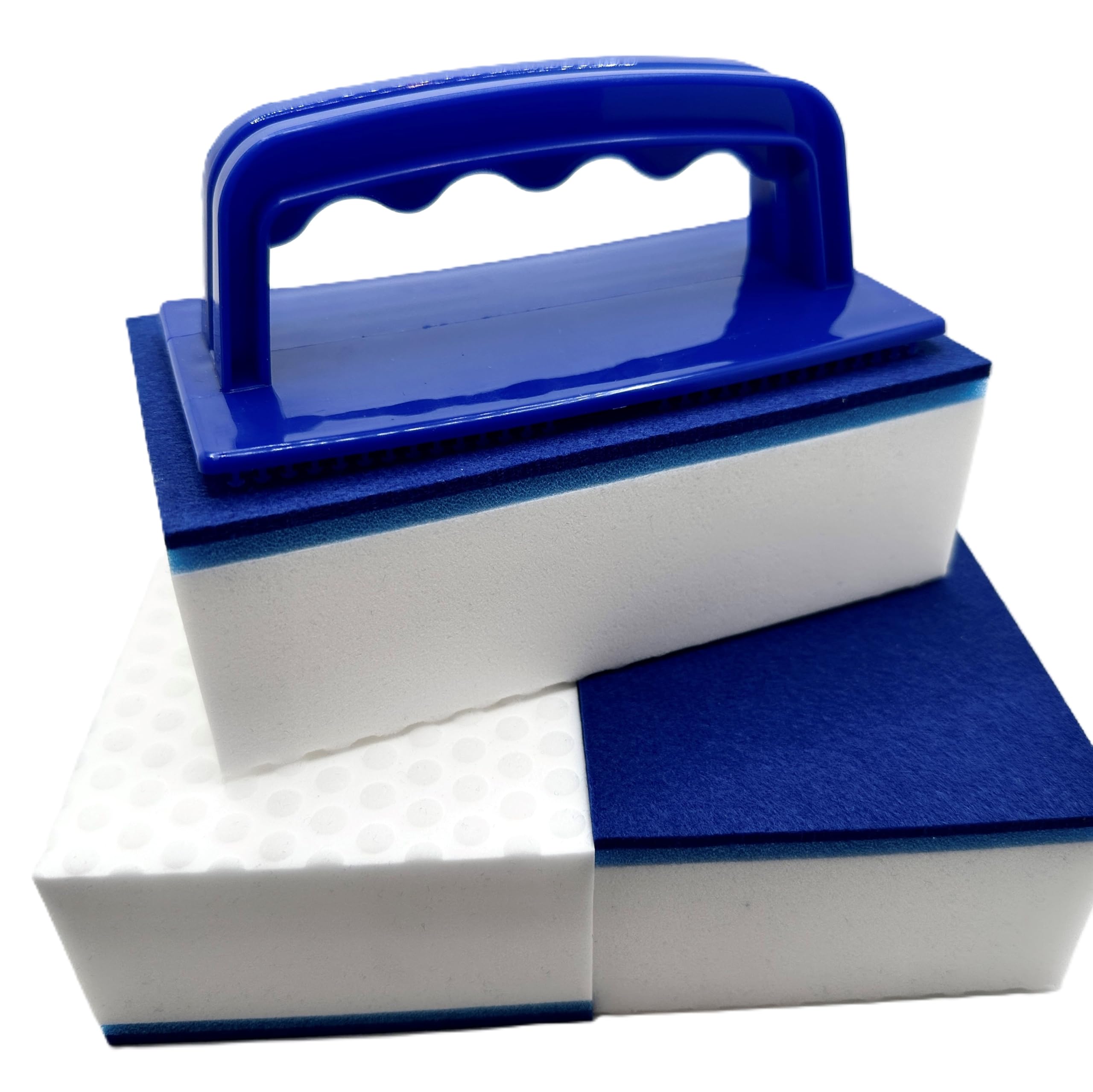 Pro-Graad XL Magic Sponge Erasers 4 Piece Kit with Reusable Handle, 3.5” x 6" x 1.9” Thick Magic Sponge Eraser, Ultra Durable Eraser for Boat Bathroom Kitchen Floors Walls, Compare to Wipeout Eraser