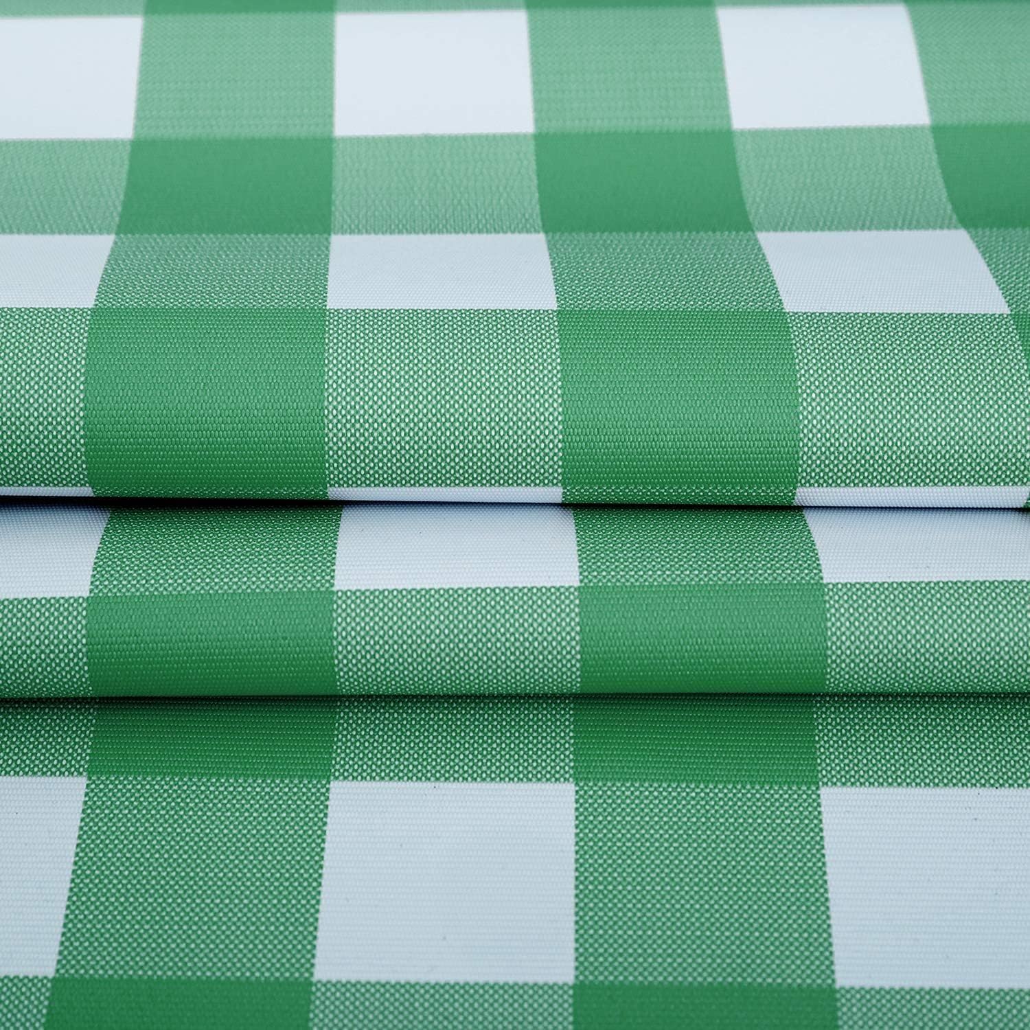 Obstal 100% Waterproof Vinyl Table Cloth, Oil-Proof Spill-Proof PVC Rectangle Tablecloth, Wipeable Plastic Table Cover for Outdoor, Picnic, Camping?Jade Green,54x144 Inches
