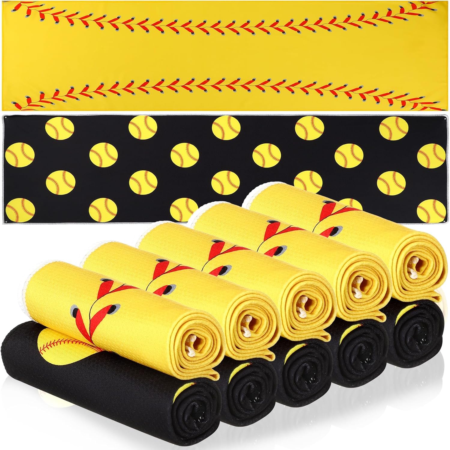 Remagr 12 Pcs Soccer Cooling Towels 30" x 9" Soccer Breathable Sweat Towels Microfiber Chilly Rags Quick Drying Ice Workout Rags Sport Team Gift for Team Gym Running Coach Sport Favors