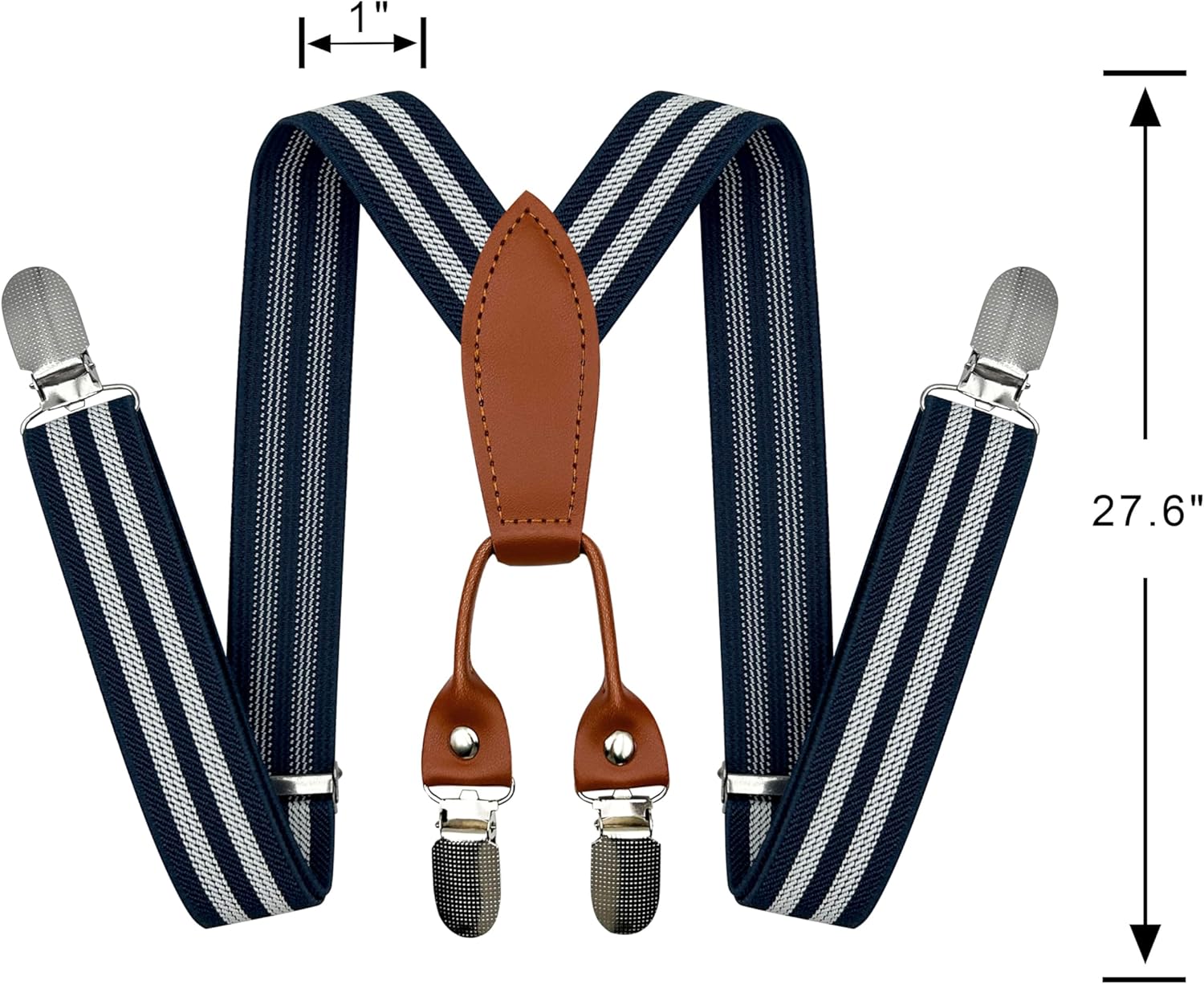 Adjustable Baby Boy Suspenders and Pre-tied Bow Tie, Kids Bowtie and Suspenders with 4 Strong Metal Clips - Image 4