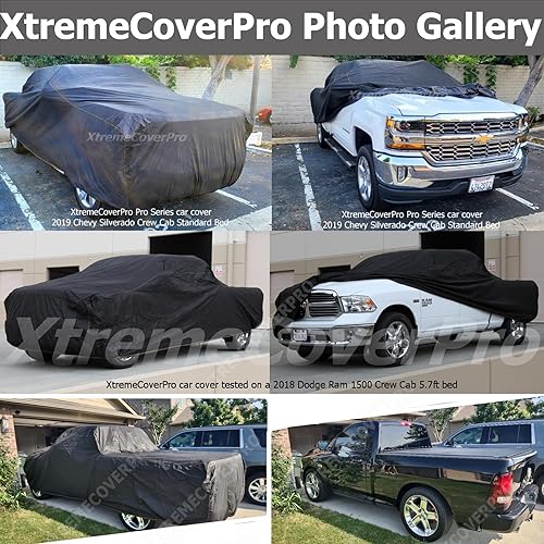 Miniatura 9 de Funda de coche compatible con Toyota Tacoma 2019-2025 doble cabina 6 pies cama XTREMECOVERPRO PRO Series negro cubierta de camión
