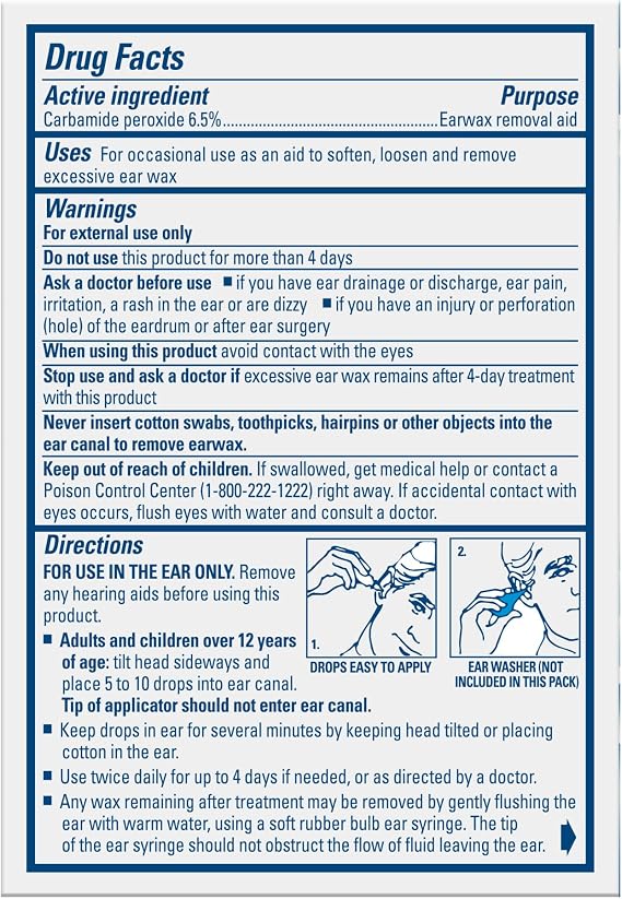 Murine Ear Wax Removal Drops, 0.5 oz Ear Drops Bottle