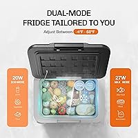 Vista 2 de Refrigerador eléctrico de 12 voltios, 30L (32 cuartos de galón), compresor de refrigerador 12/24V CC y 100-240V CA, refrigerador de 12V utilizable