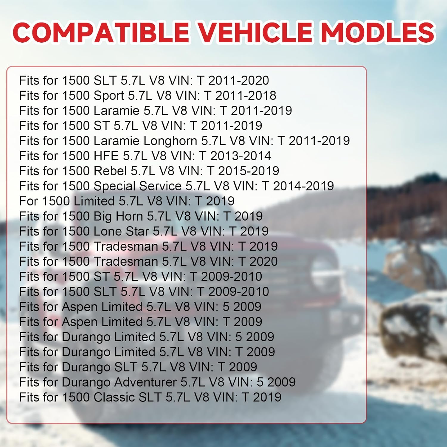 Lifters Kit Cam Oil & Water Pumps Fits for 2009-2019 1500 5.7L V8 HEMI NON MDS Lifters Kit Cam Oil & Water Pumps 53021572AA 53021720AA 53021720AB 53021720AC 53021720AD