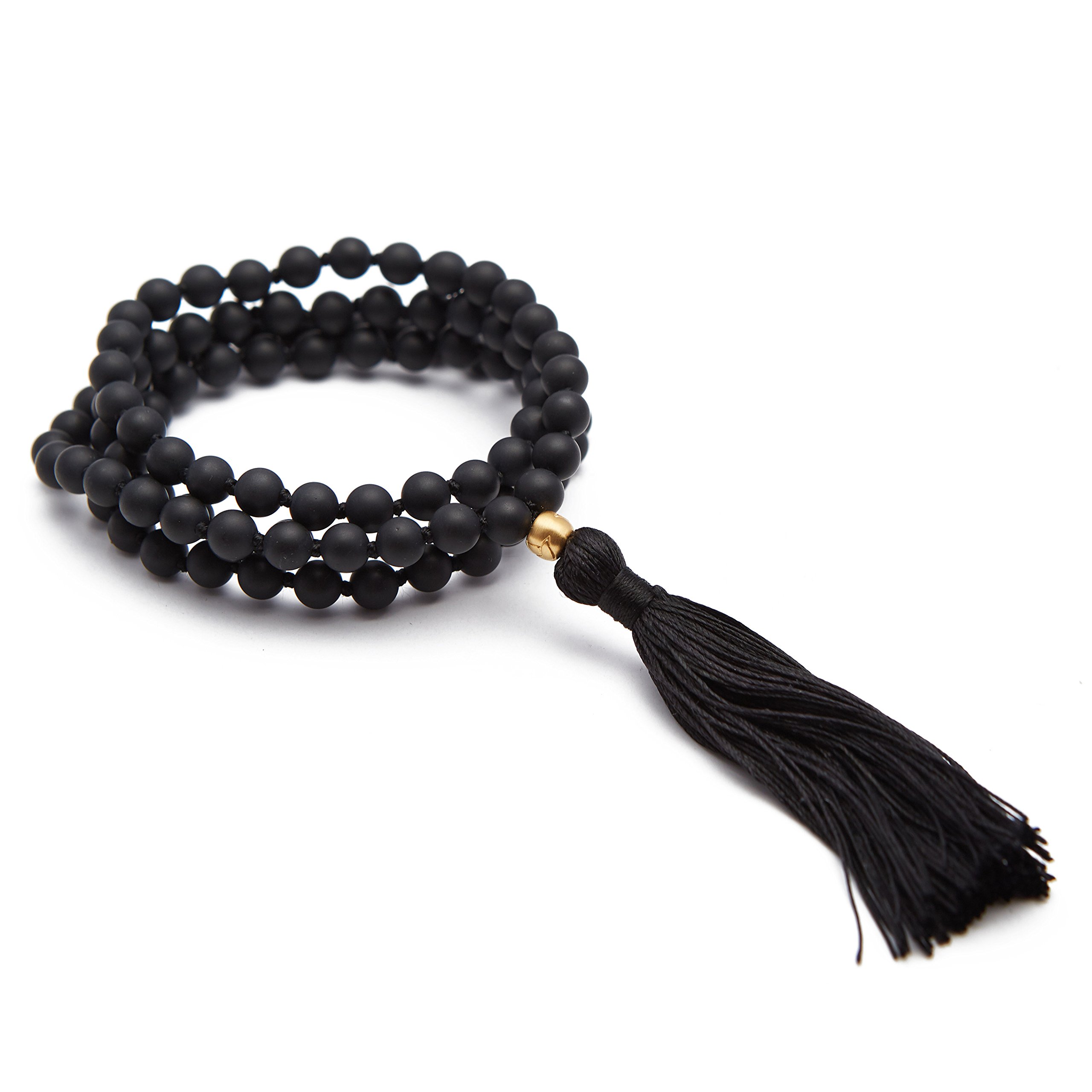 Inspirations by Satya Gold Plate Lotus Tassel Necklace (32-inch)