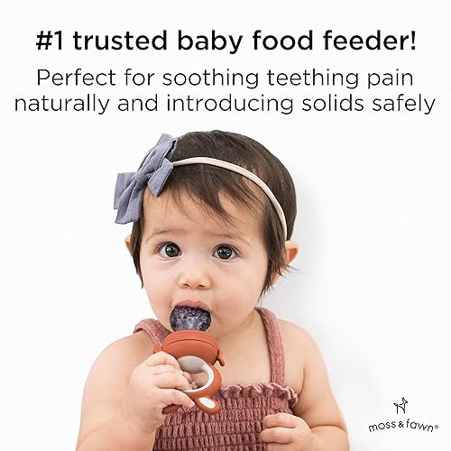 Miniatura 7 de Moss and Fawn Baby's First Bites Bundle - Kit de paletas de leche materna congelada de silicona con alimentador de forraje y bandeja de cubitos de