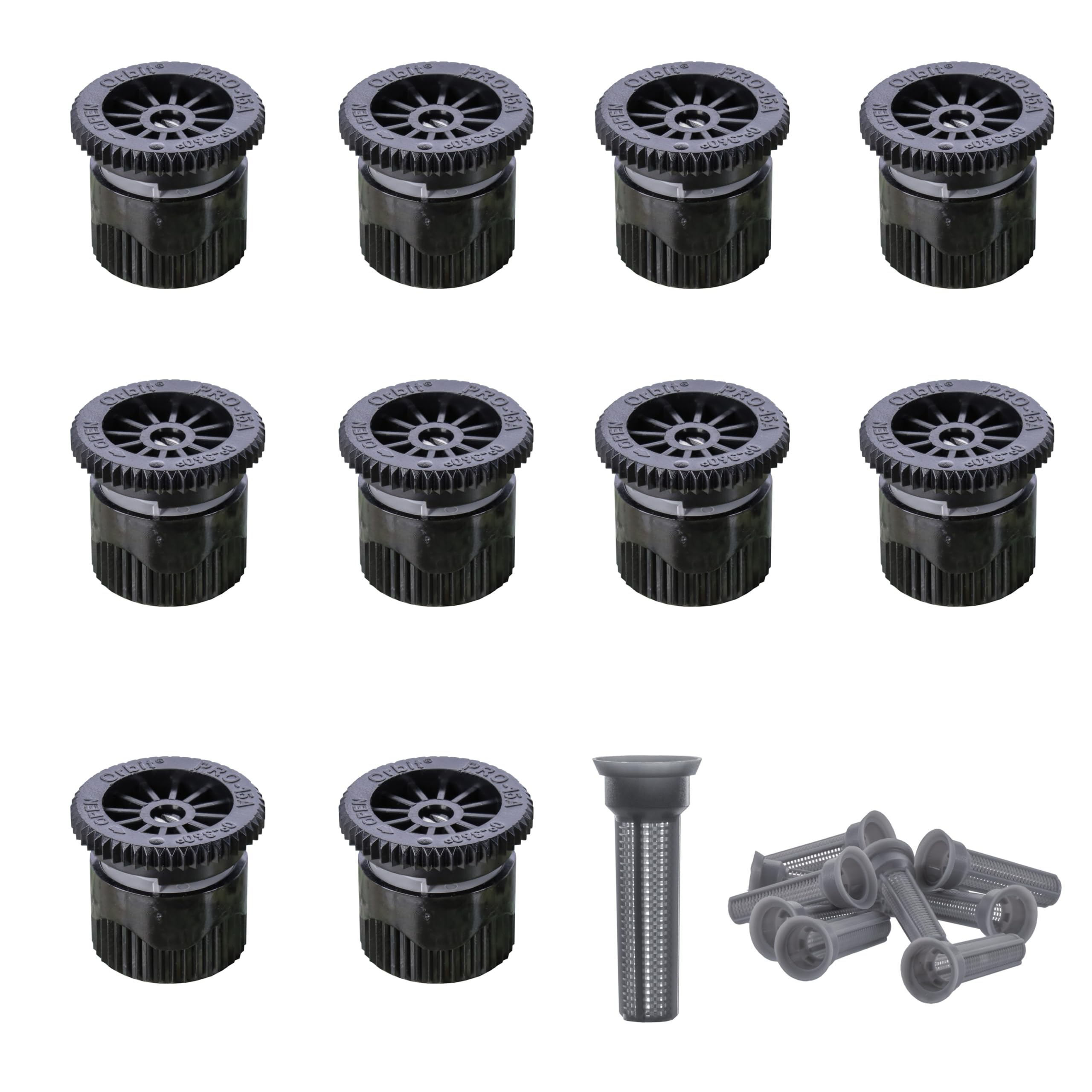 Orbit 53079 15' Adjustable Pattern Spray Sprinkler Nozzle 10-Pack