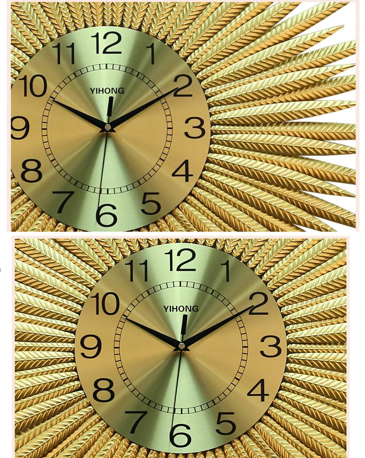 Reloj de Pared Decorativo para Sala de Estar, decoración del hogar, silencioso, sin tictac, Relojes livianos para Dormitorio, Estudio, Decoraciones de Oficina, B-80 * 27CM