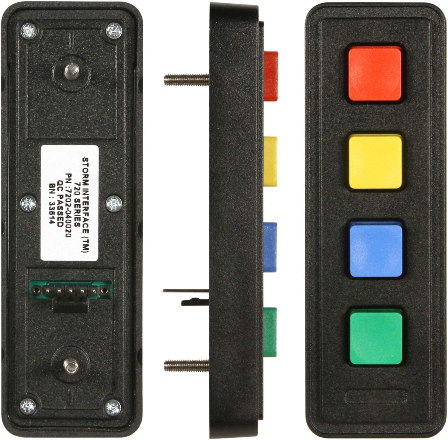 1-17/64" x 15/32" x 3-25/32" USB Illuminated Keypad Industrial Black Keypad; Keys: 4-720 BLK 4 KEY