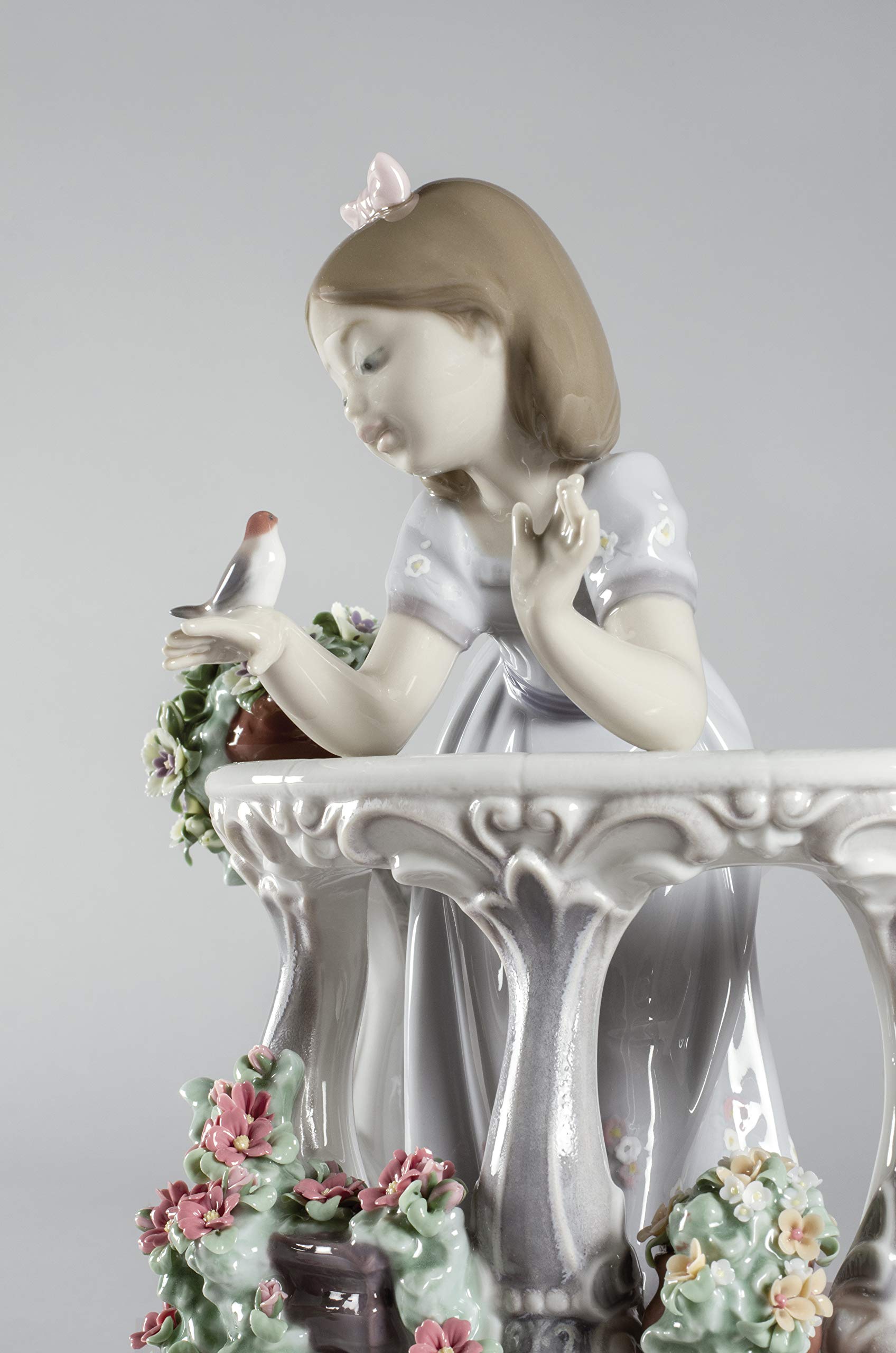 Amazon.com: LLADRÓ Morning Song Girl Figurine. Porcelain Girl with