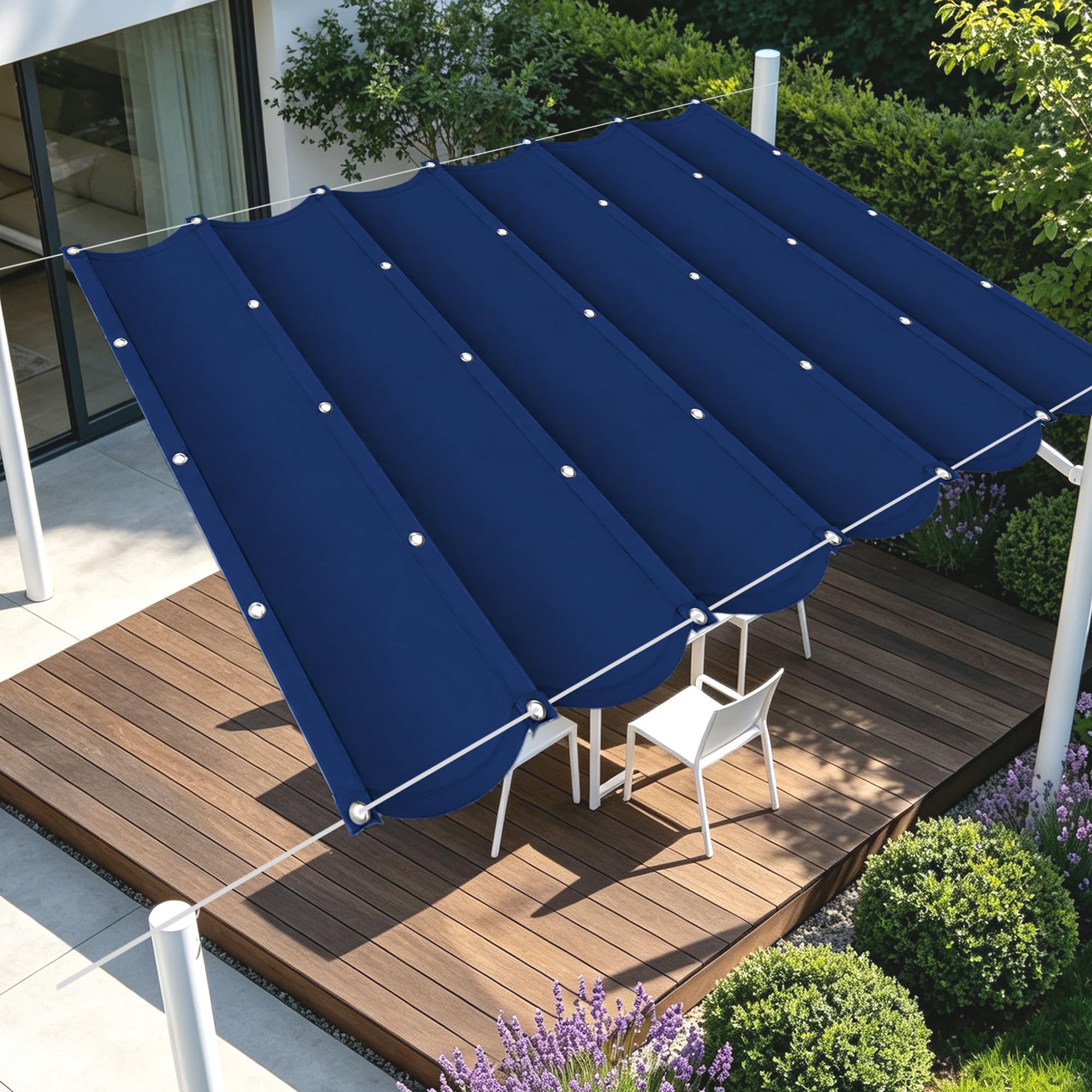 Voiles d'ombrage avec oeillets protection UV optimale jardin et patio