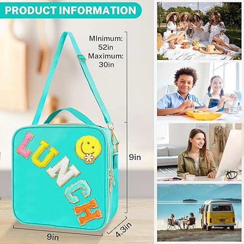 Miniatura 6 de Lonchera aislada para niñas, lonchera preparatoria para niñas adolescentes, bonita bolsa de almuerzo para niñas para niños, bolsa enfriadora grande