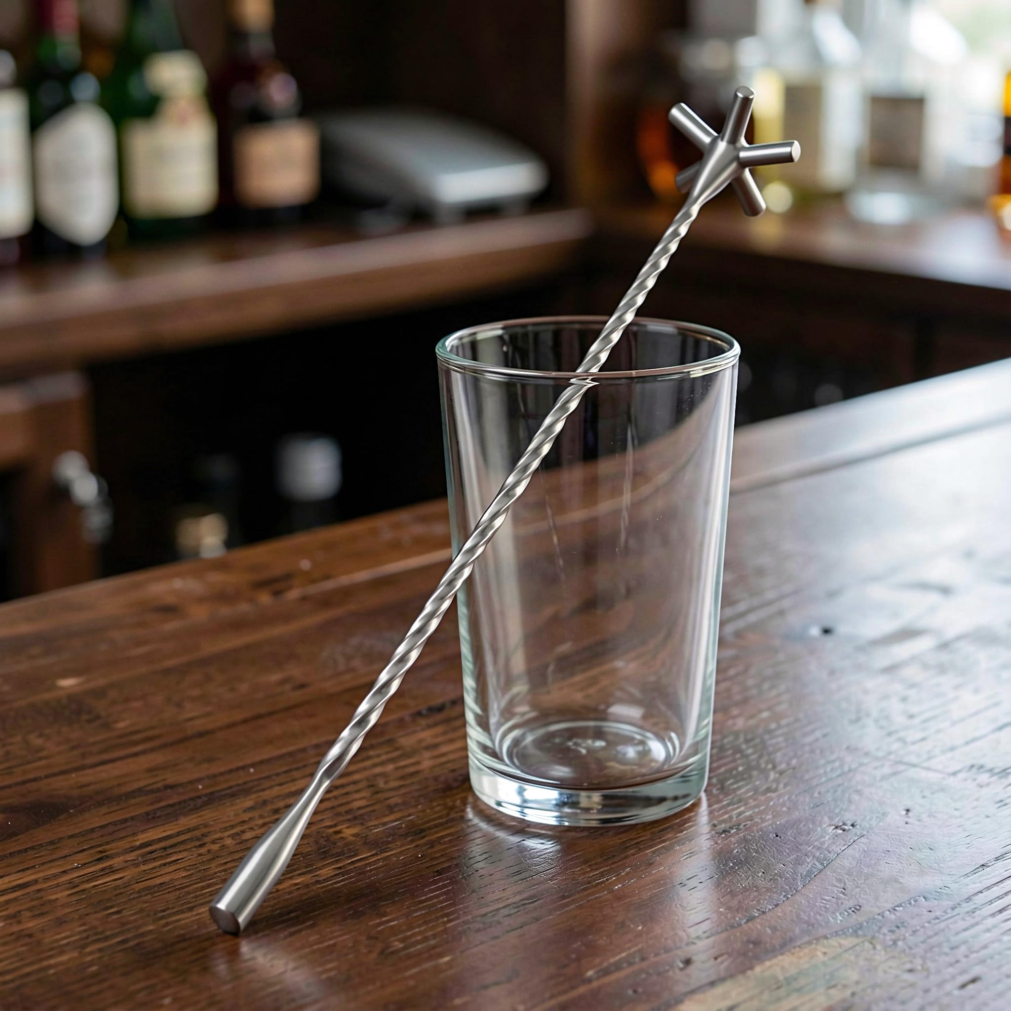 Gatuida 2 Bastoncini per Cocktail: pestello da Bar in Acciaio Inossidabile | Bastone per mescolare, pestello per barman, ideale per bevande a base di caffè, mojito e cocktail alla frutta.