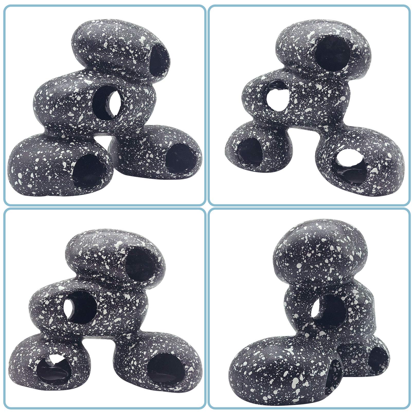 PINVNBY Aquarium-Stein, Versteck-Dekoration, Kunstharz, Buntbarsche, Felsdekoration, realistisches Betta-Versteck, Höhle, Aquarium, Ornament für Garnelen, kurze Brassen, Krebse (L)