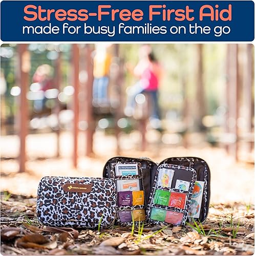 Miniatura 5 de KEEPGOING - Kit infantil de primeros auxilios, para viajes, 130 piezas, botiquín para automóvil, bolso, pañalera, mochila y maleta, con apósitos sin