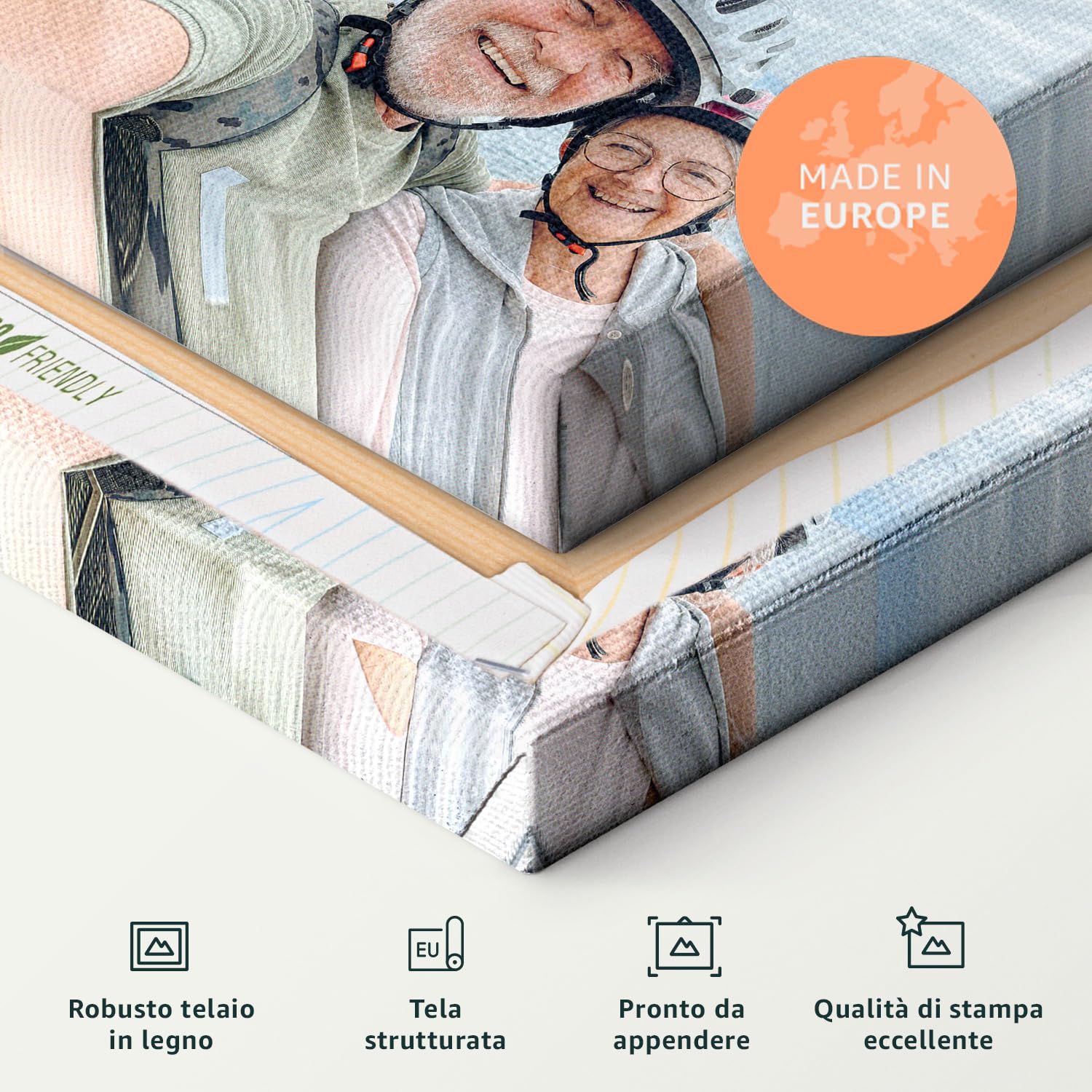 murando - Quadri Personalizzati con Foto 120x60 cm STAMPARE FOTO ONLINE - Personalizza il Tuo Quadro - Stampa su Tela Strutturata Personalizzata - Idea Regalo Compleanno - Grandi Dimensioni Moderni