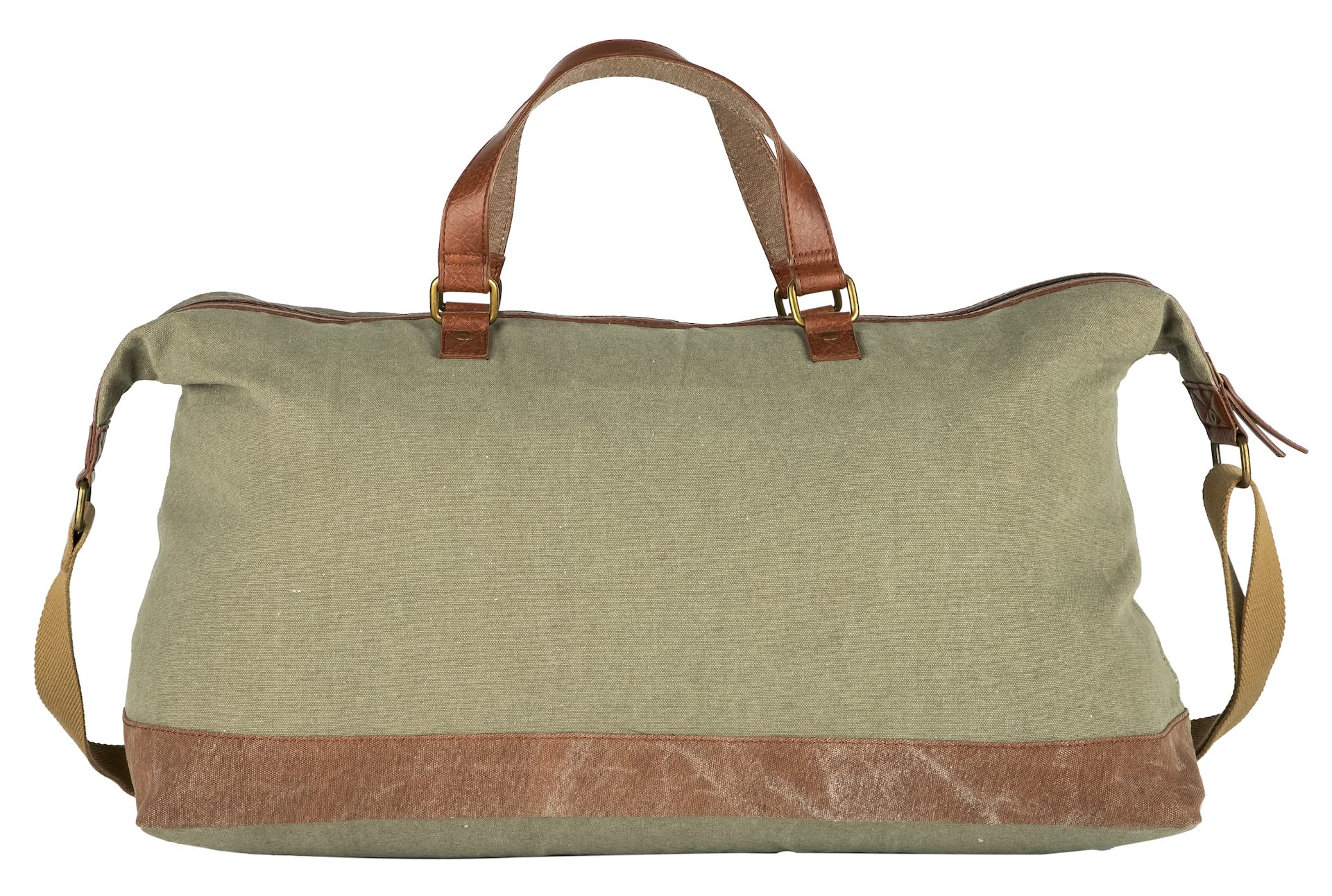 Mona B | Upcycled Recycled | Vegan Trims | Duffle bags with RFID Blocking(Wanderer Up-Cycled Canvas Duffle Bag, MC-1002)