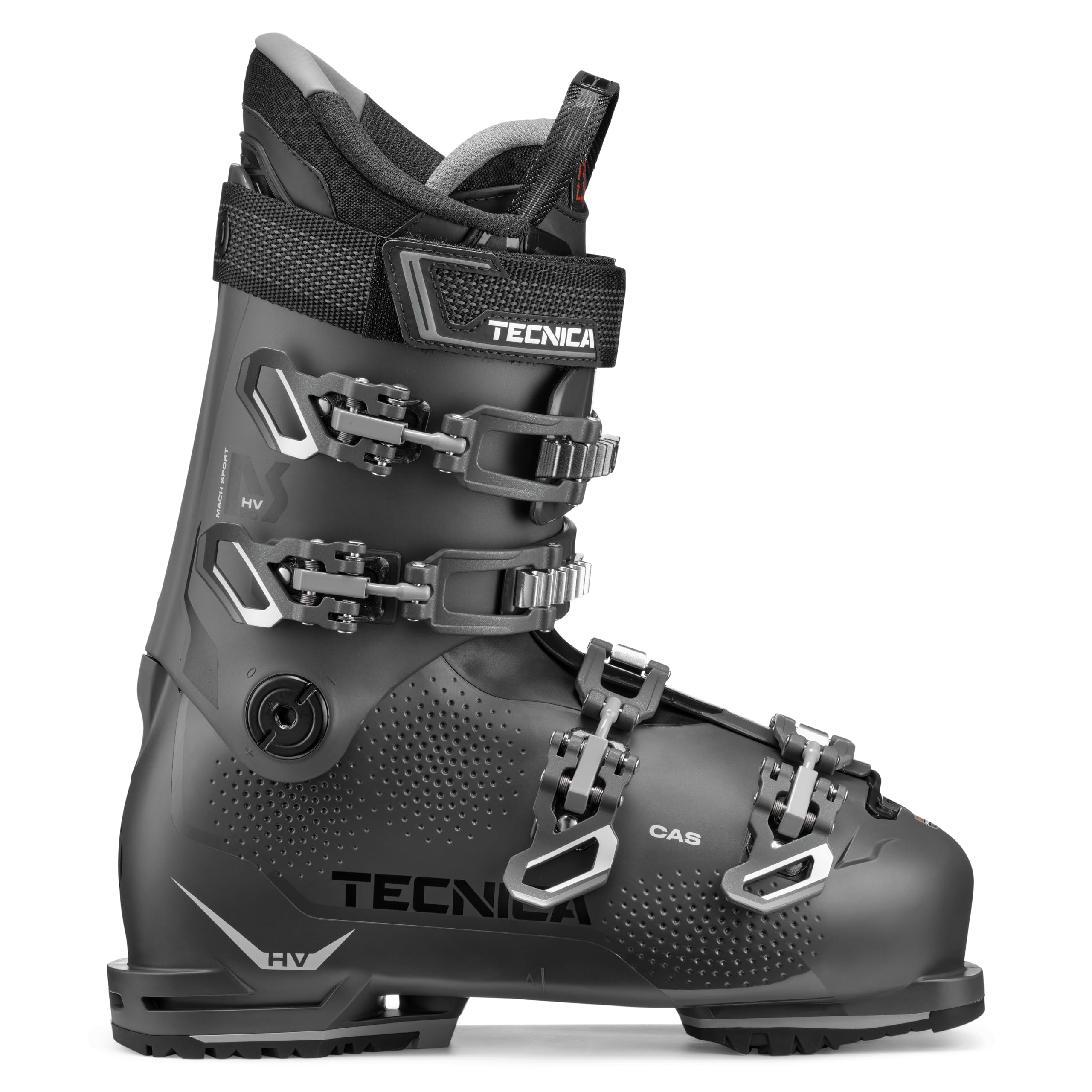 Tecnica Mach Sport HV 90 All Mountain/Sport Performance Men's Downhill Ski Boot (Race Grey, 26.5)