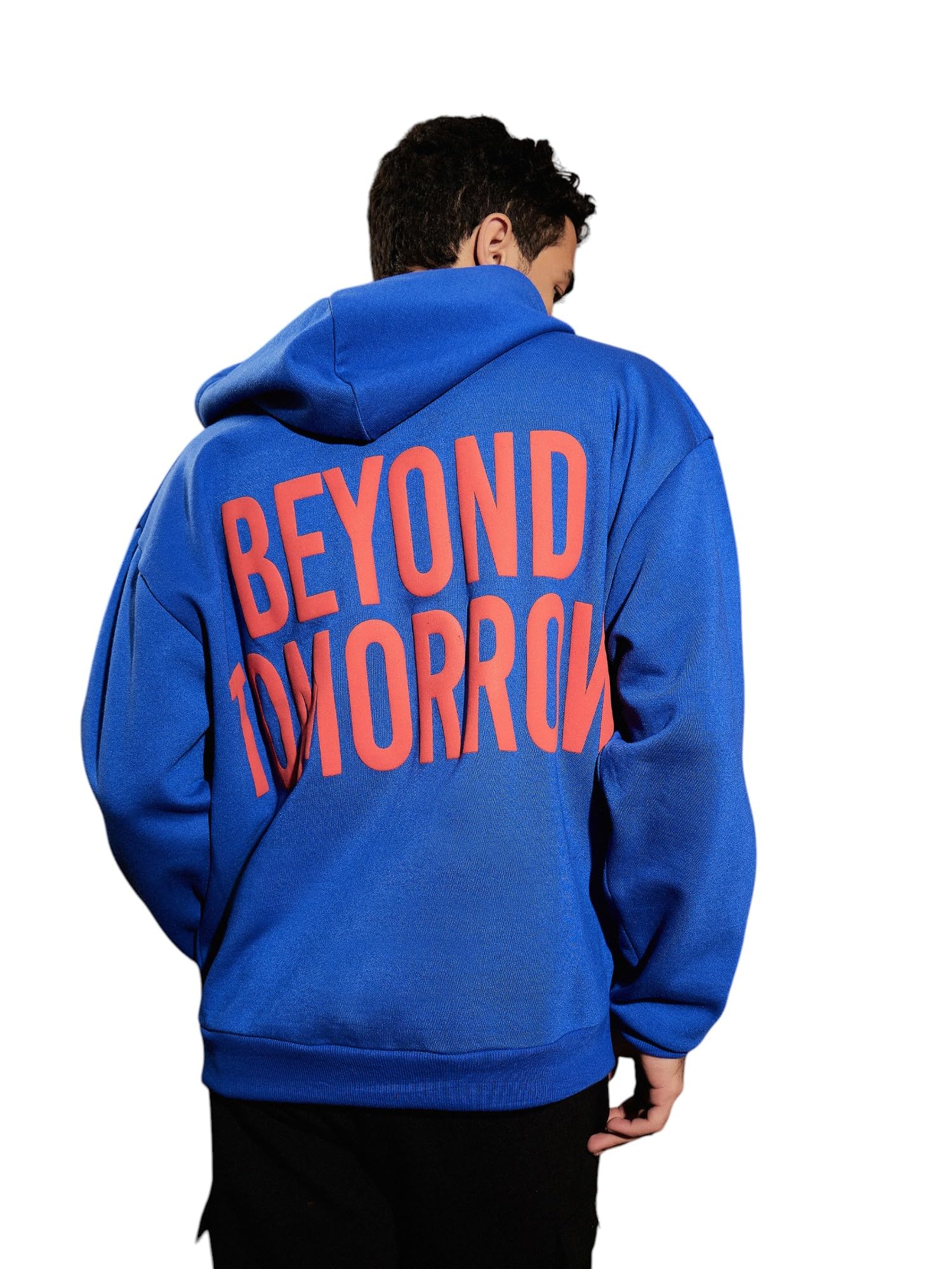 SASSAFRAS Blue Beyond Tomorrow Oversized Zipper Hoodie in blue