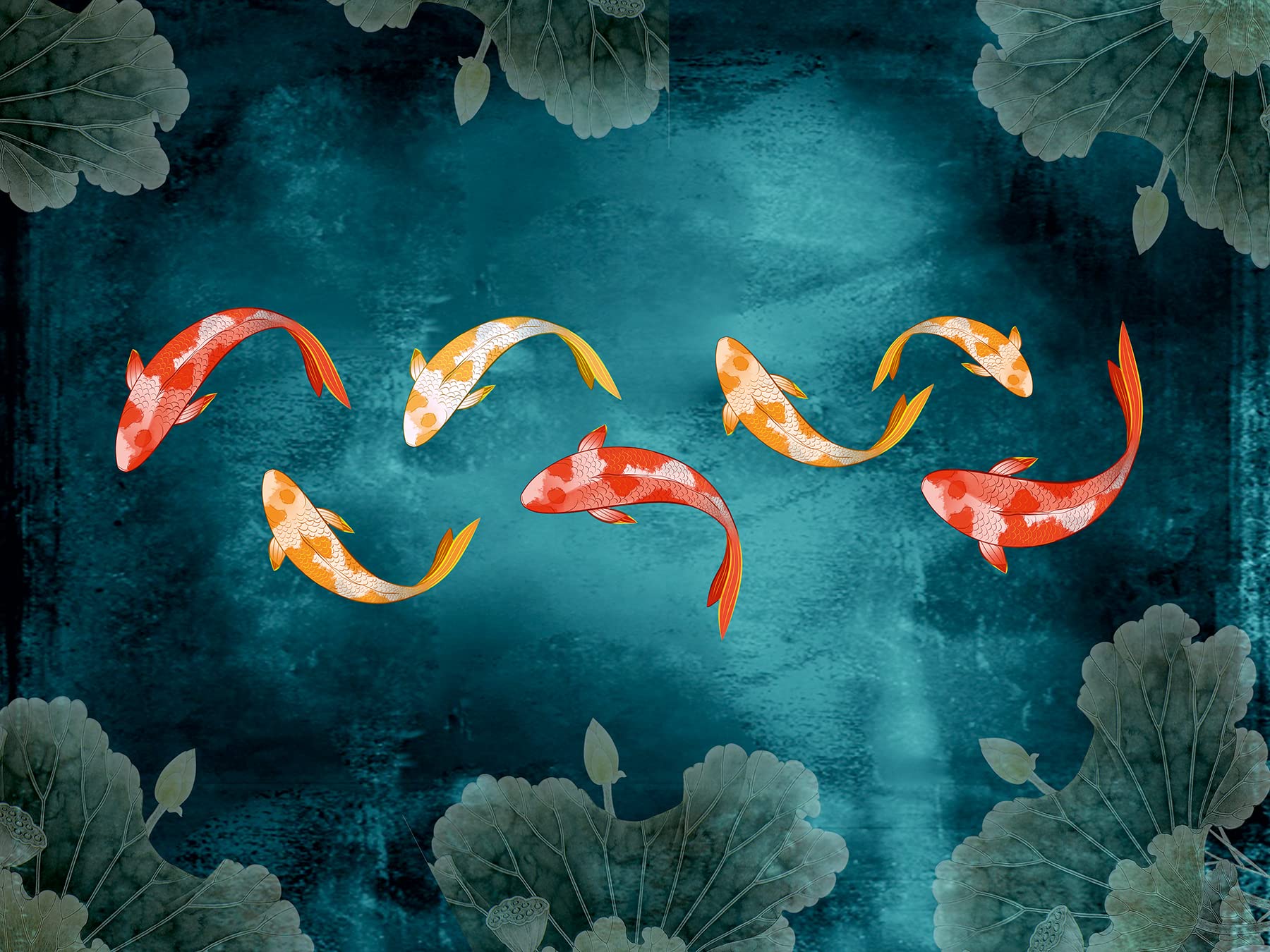 HD PRINT House Self Adhesive Fish PENTING Wallpaper Wall Sticker for Home Decor, Living Room, Bedroom, Hall, Kids Room, Play Room (PVC Vinyl, Water Proof124 (48 X 36 INCH) (B09PRPPGRQ) Amazon Price History, Amazon Price Tracker