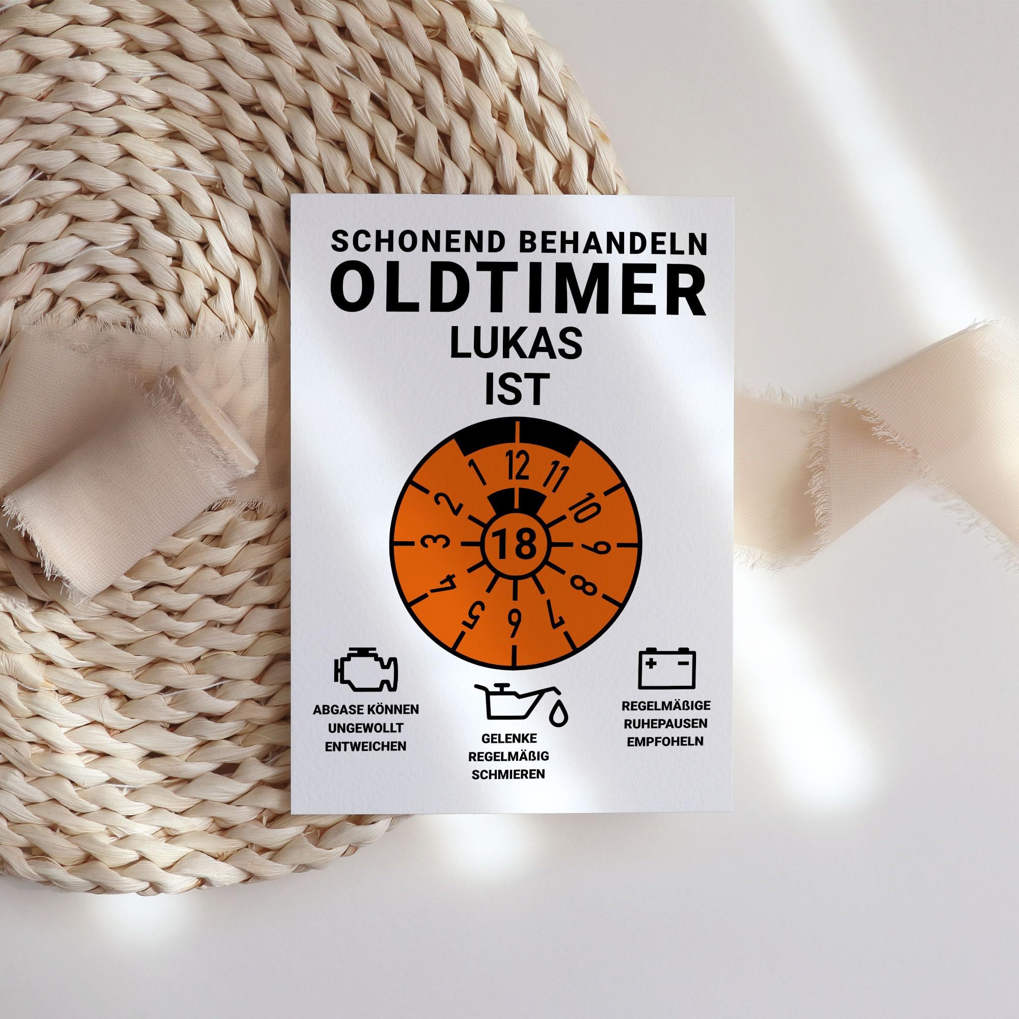 Lustige 18. Geburtstagskarte | "Schonend Behandeln!" Design | DIN A6 Mit Umschlag | Witzige Geschenkkarte