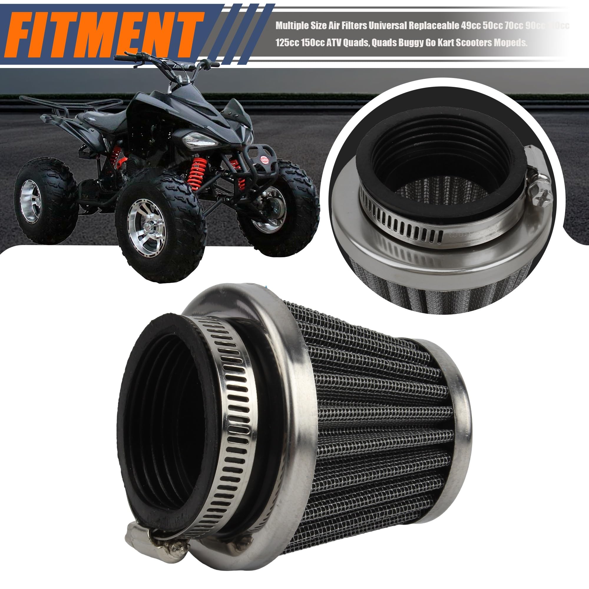 Filtro alta efficienza moto Filtro aria ciclomotore testa a fungo Motocross Carburatore Ad alto flusso ATV Dirt Bike