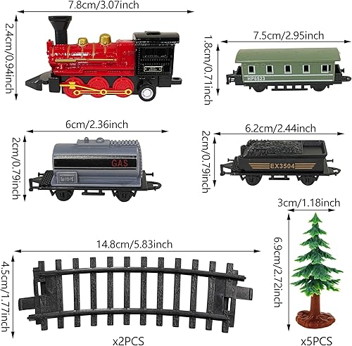Miniatura 2 de 18 piezas de decoraciones y adornos para pasteles de tren para suministros de fiesta de cumpleaños, decoraciones de fiesta temática de vapor