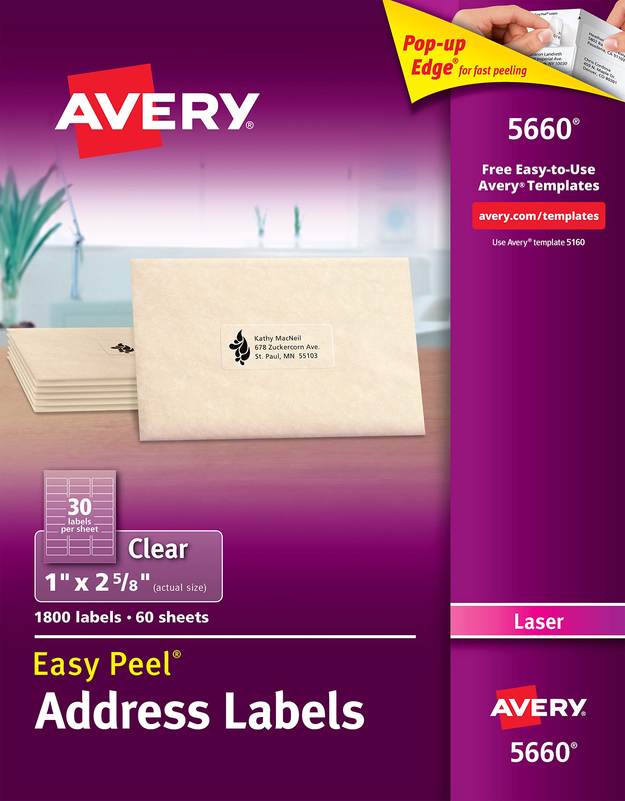 Buy Avery Matte Frosted Clear Address Labels for Laser ...