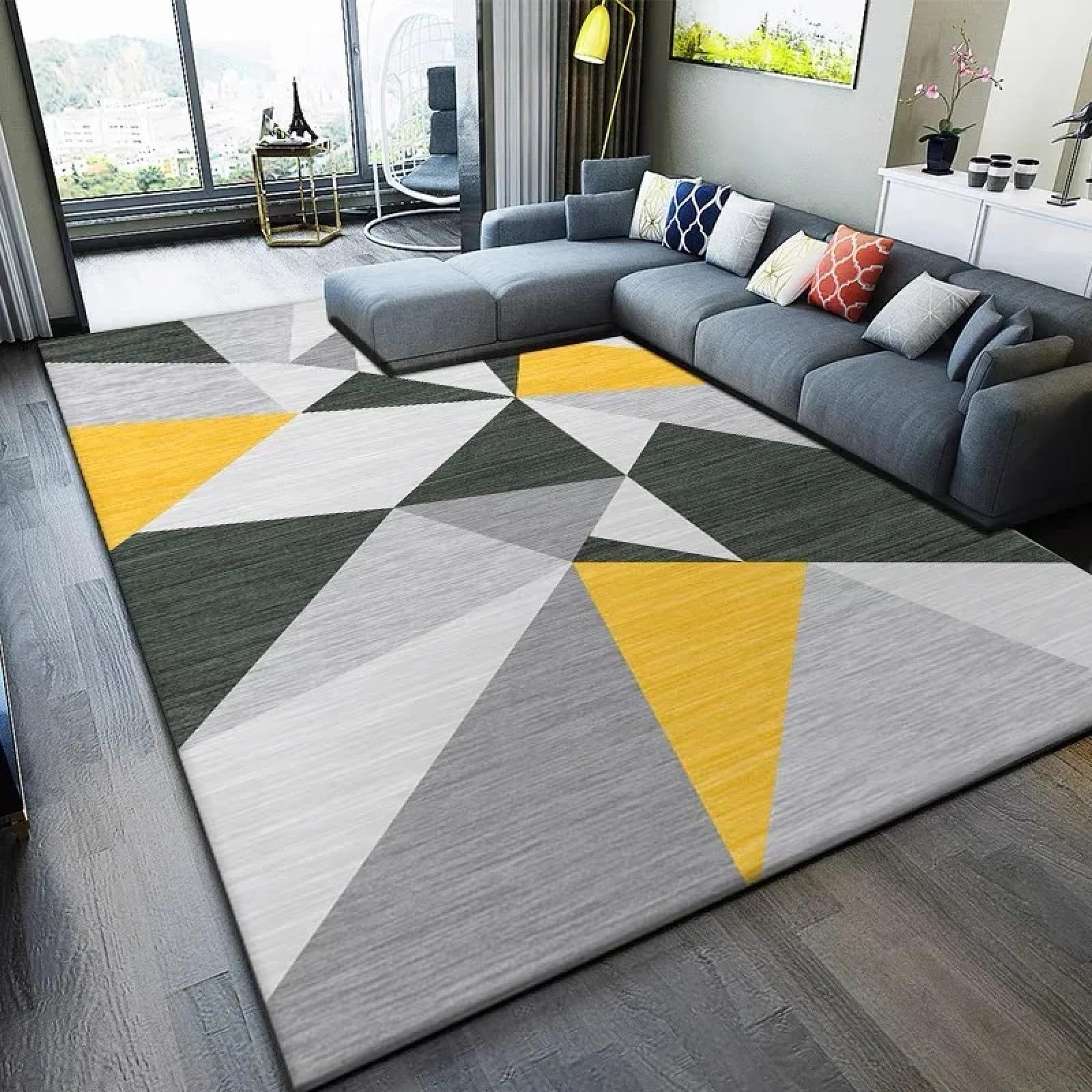Tapis de salon en velours luxe et grand format pour chambre