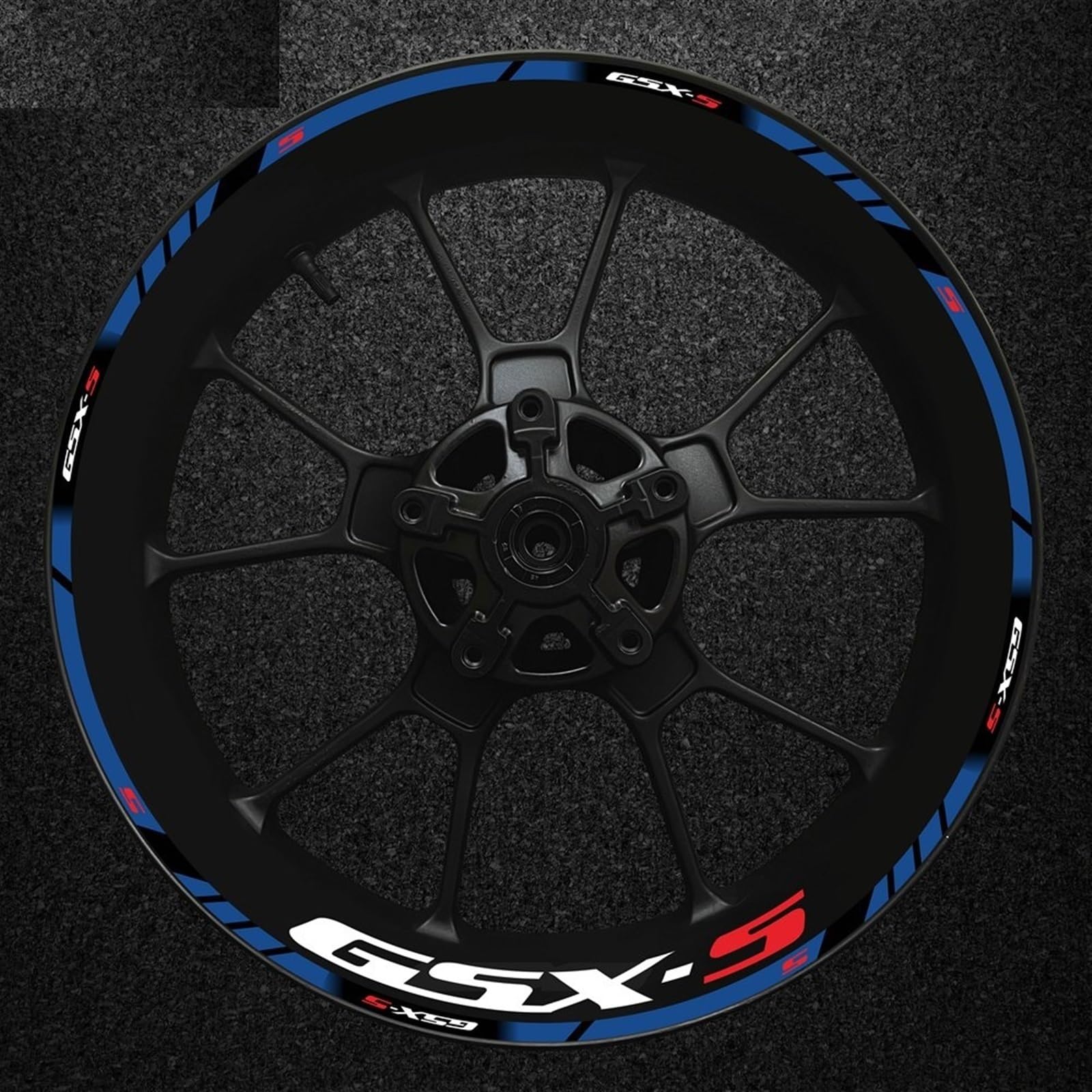 Dtsgcx Color9 Motorcycle Rim Decal Decorative Hub Reflective Sticker For Suzuki Gsx-S Gsx-S750 Gsxs1000 750 1000 600 2022(Color9)