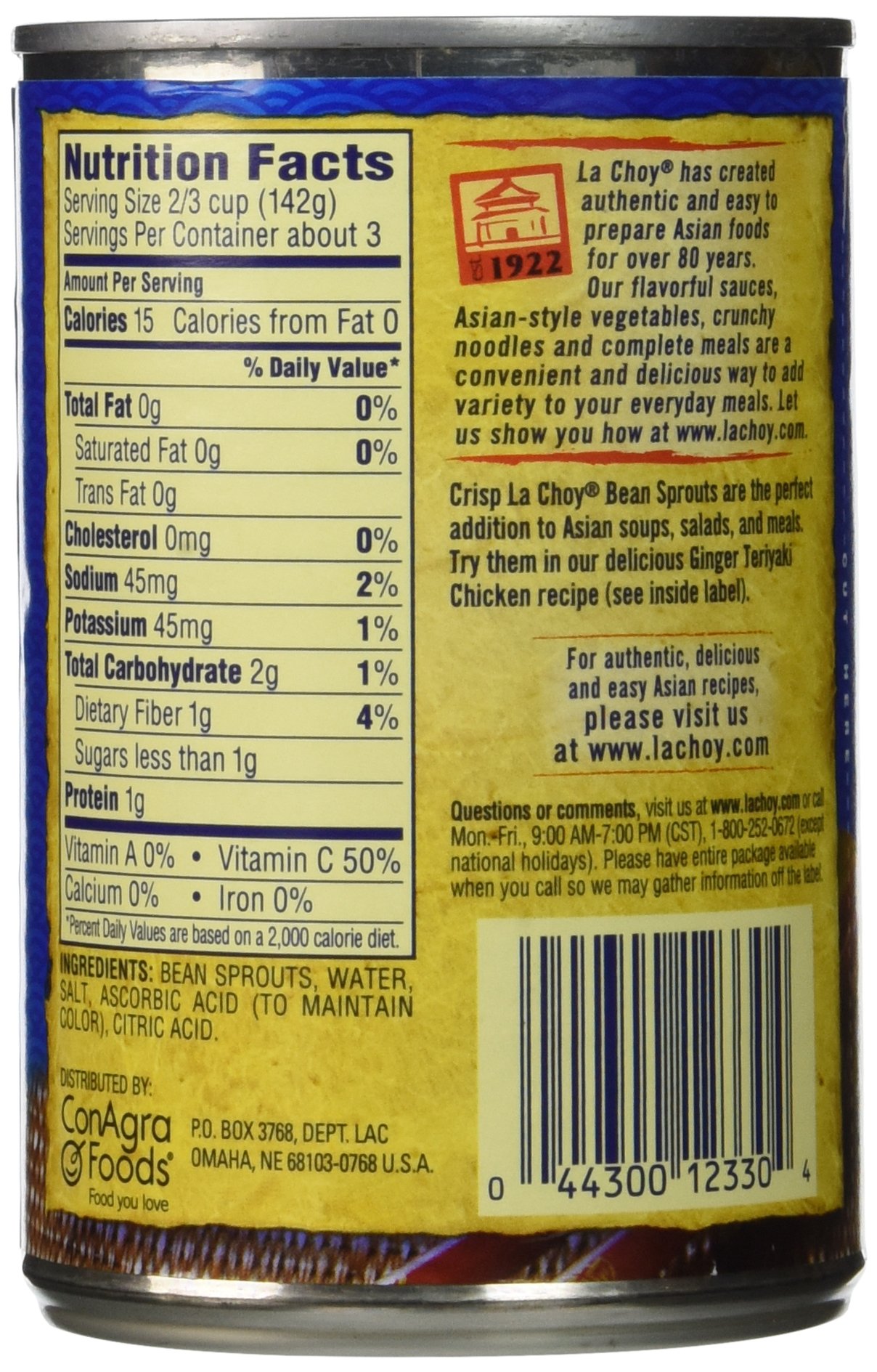 La Choy, Bean Sprouts Asian Cuisine 14oz