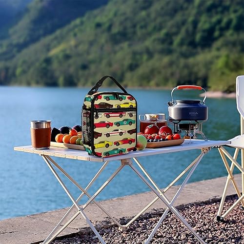 Miniatura 6 de LynaRei Lonchera térmica para niños, con diseño de caricaturas, colorido, portátil, reutilizable, pequeña, hielera, para escuela, trabajo, picnic