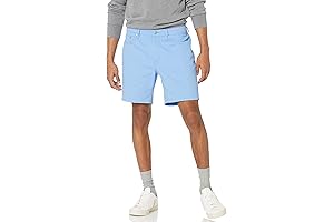 Men's Slim-Fit Stretch 5-Pocket Short with 7-Inch Inseam in Light Blue