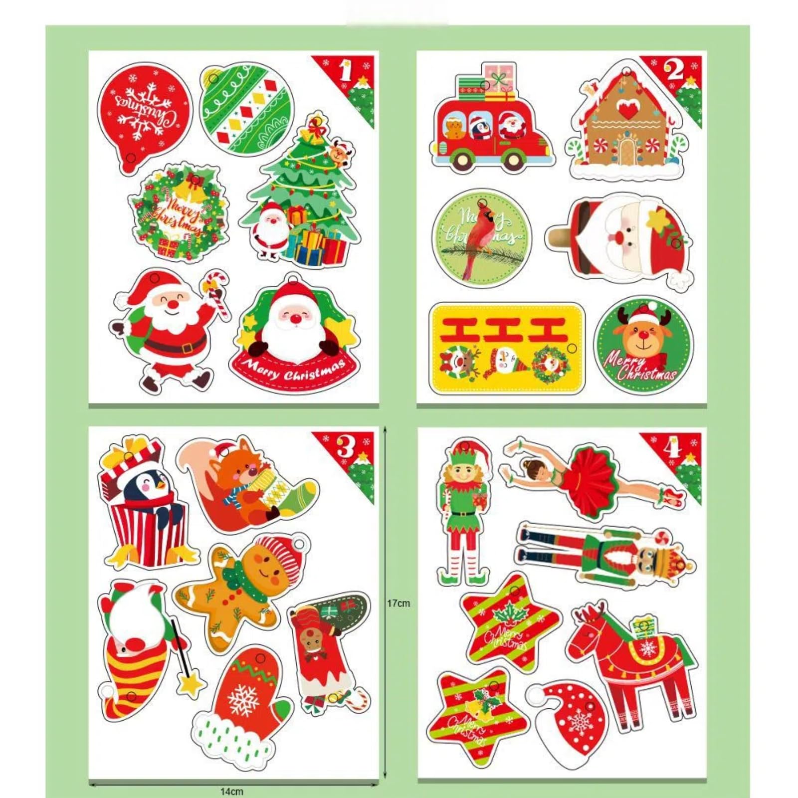 Set completo di 24 sacchetti di carta per calendario dell'Avvento fai da te, vuoti, 24 giorni, per conto alla rovescia di Natale, scatole regalo da riempire, scatole di cartone per bambini, adulti e