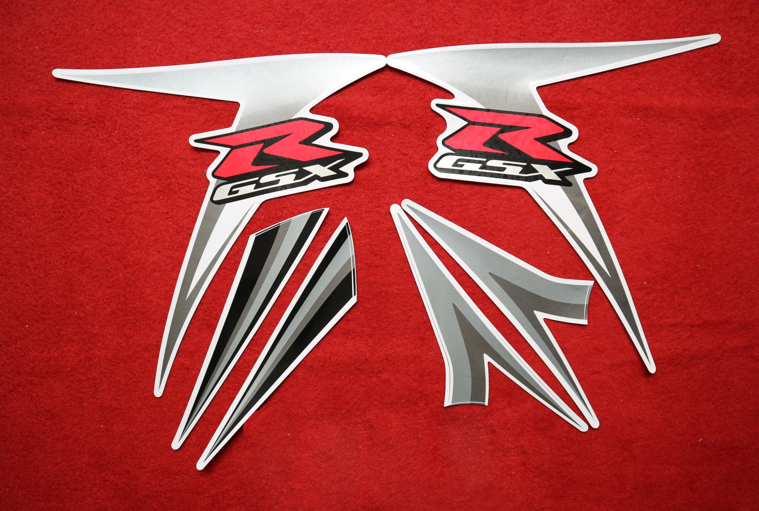 Full Sticker Kit For Suzuki GSX-R600 / GSX-R750 K6 2006-2007 - Decorative Vinyl Decals, Silver